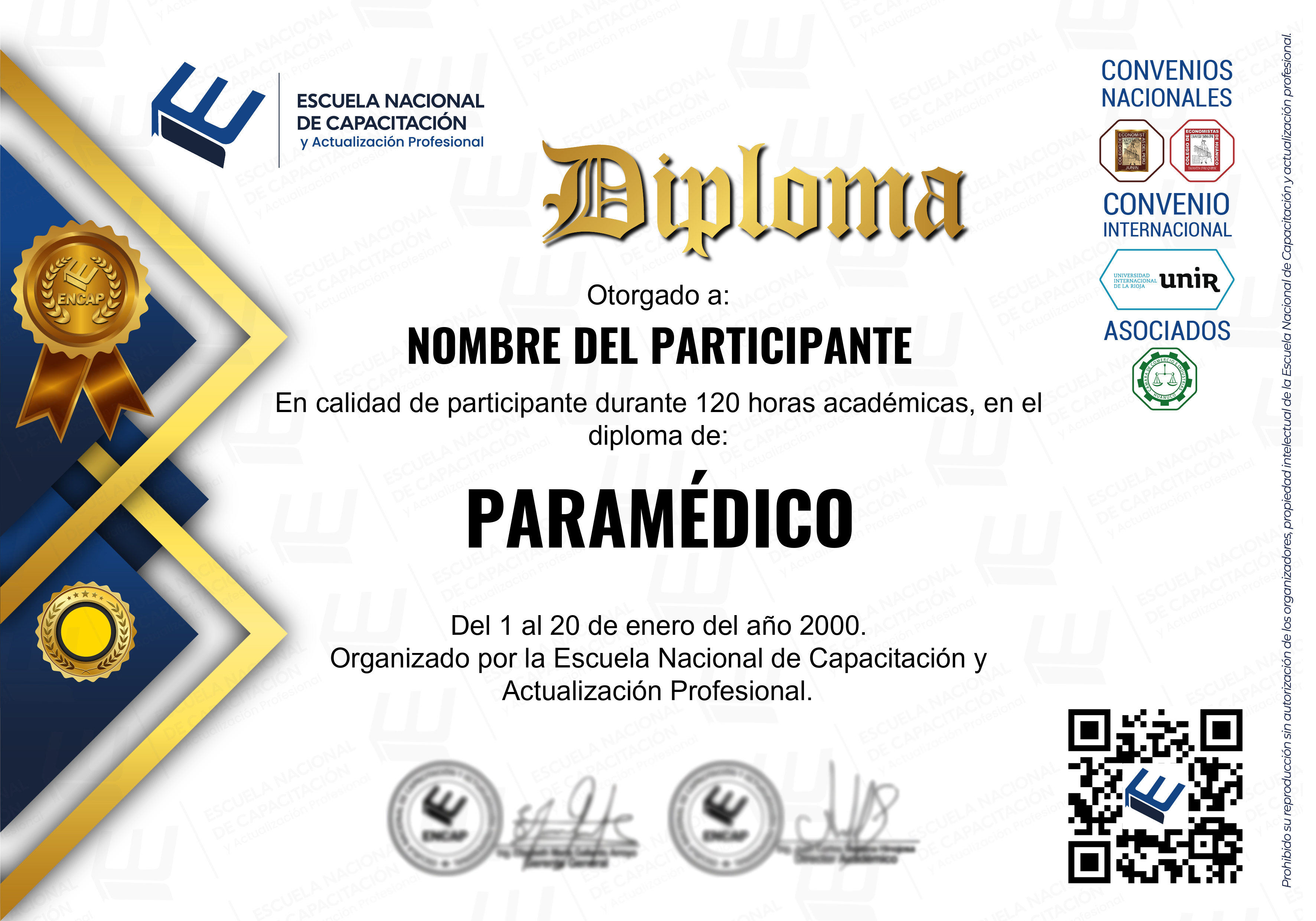 Certificado Especialización