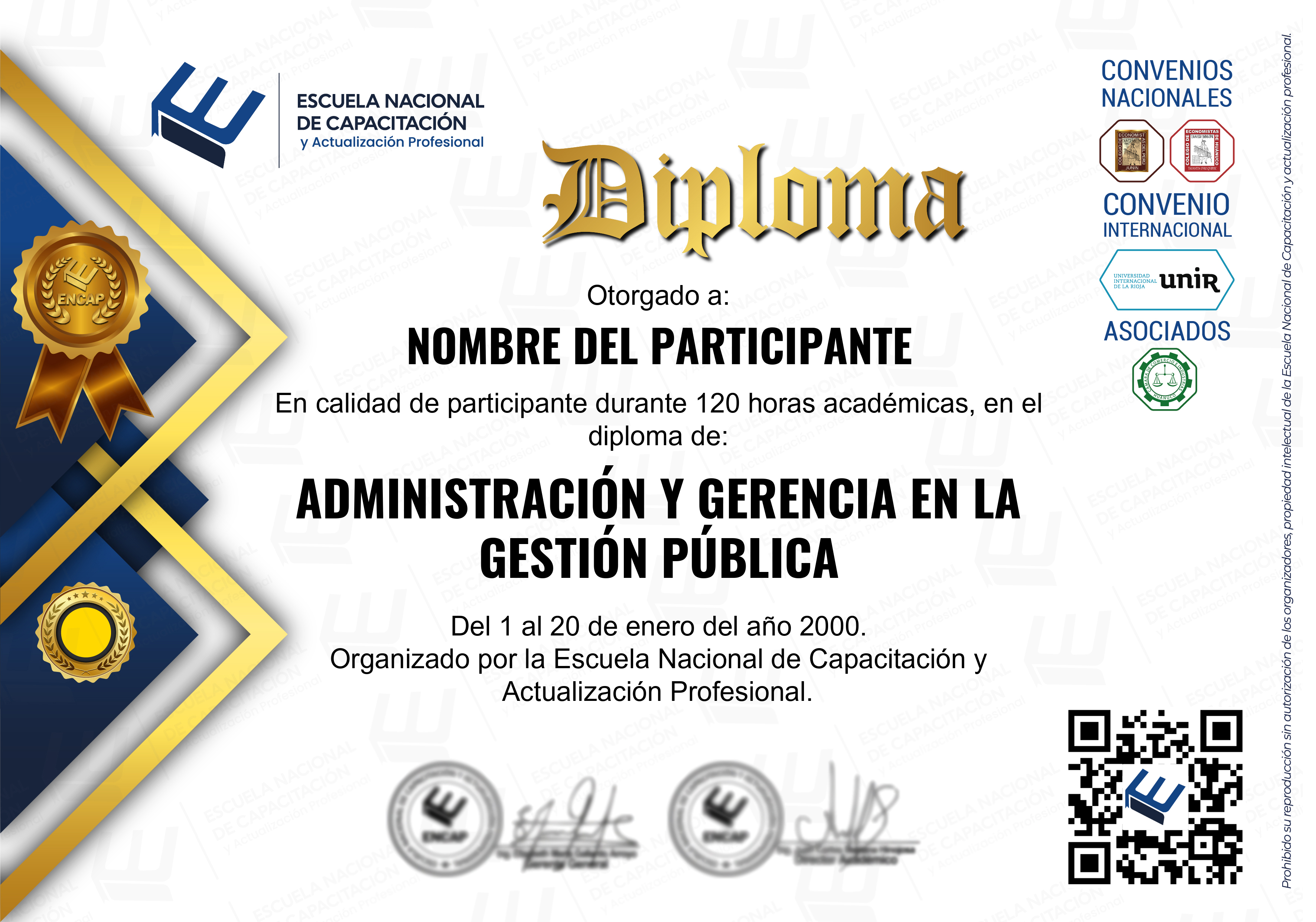 Certificado Especialización