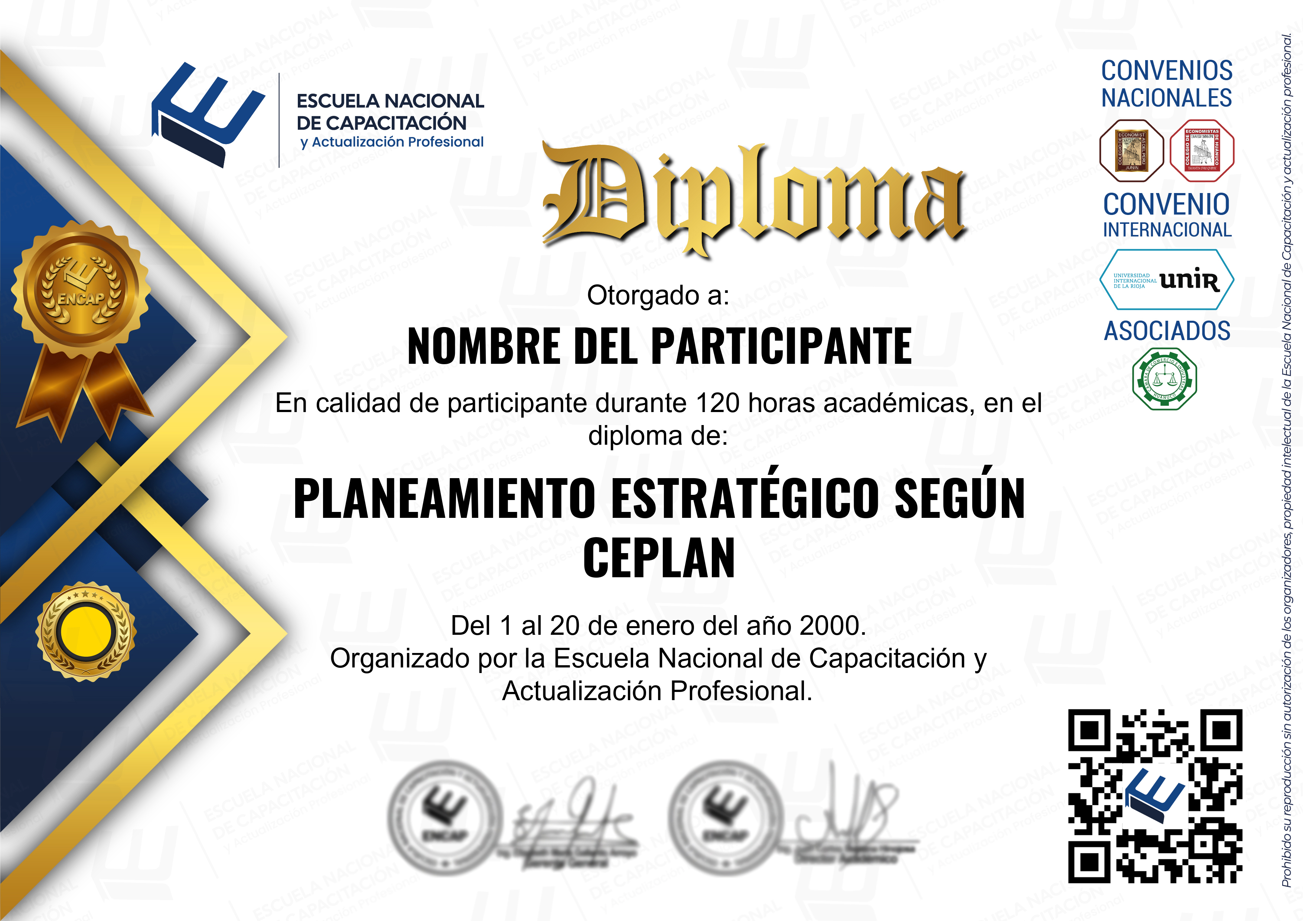Certificado Especialización