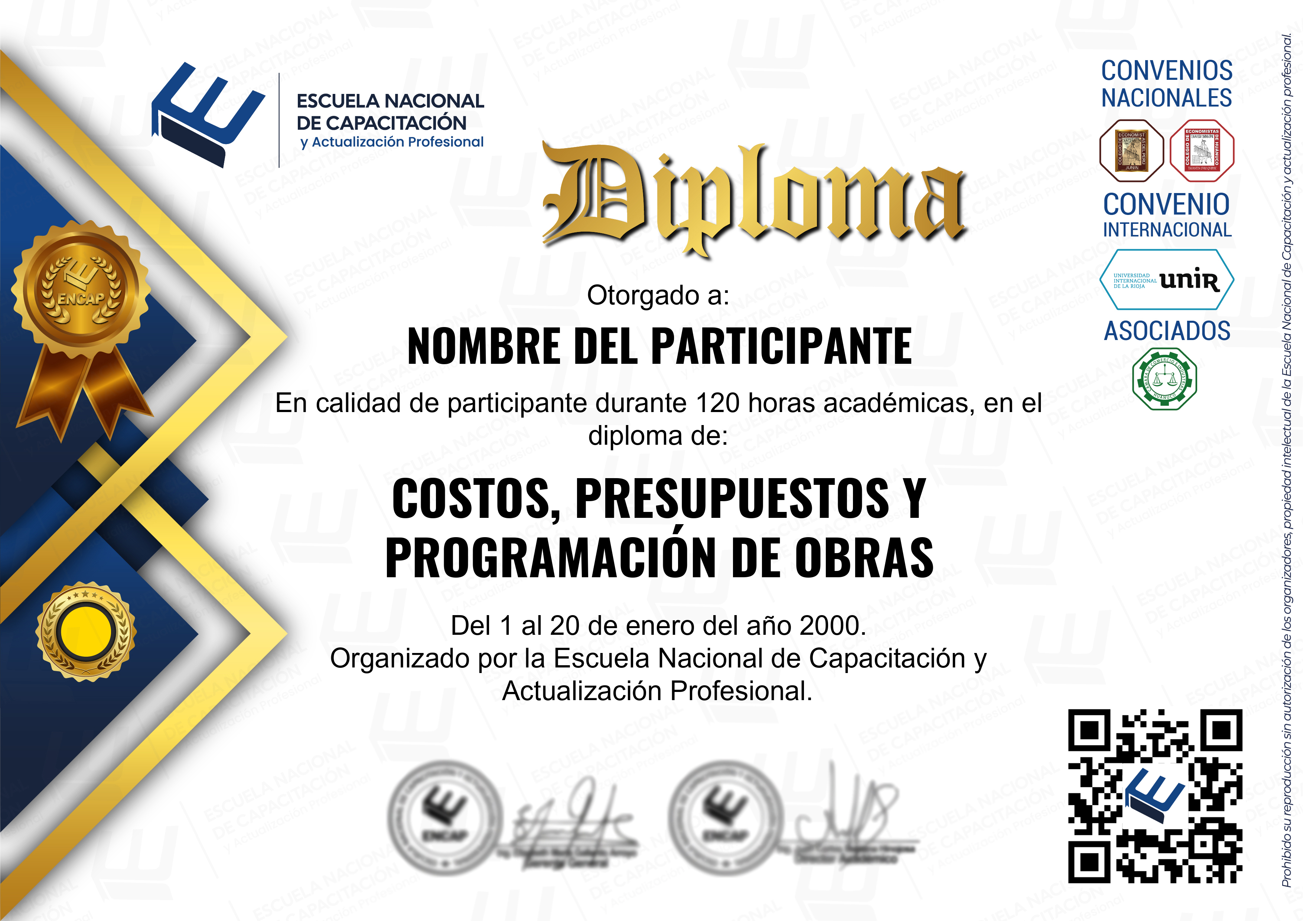 Certificado Especialización