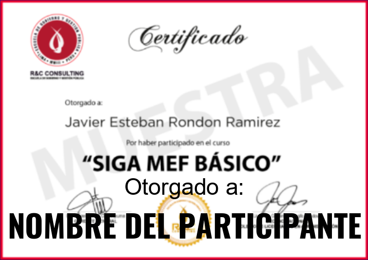Certificado Especialización