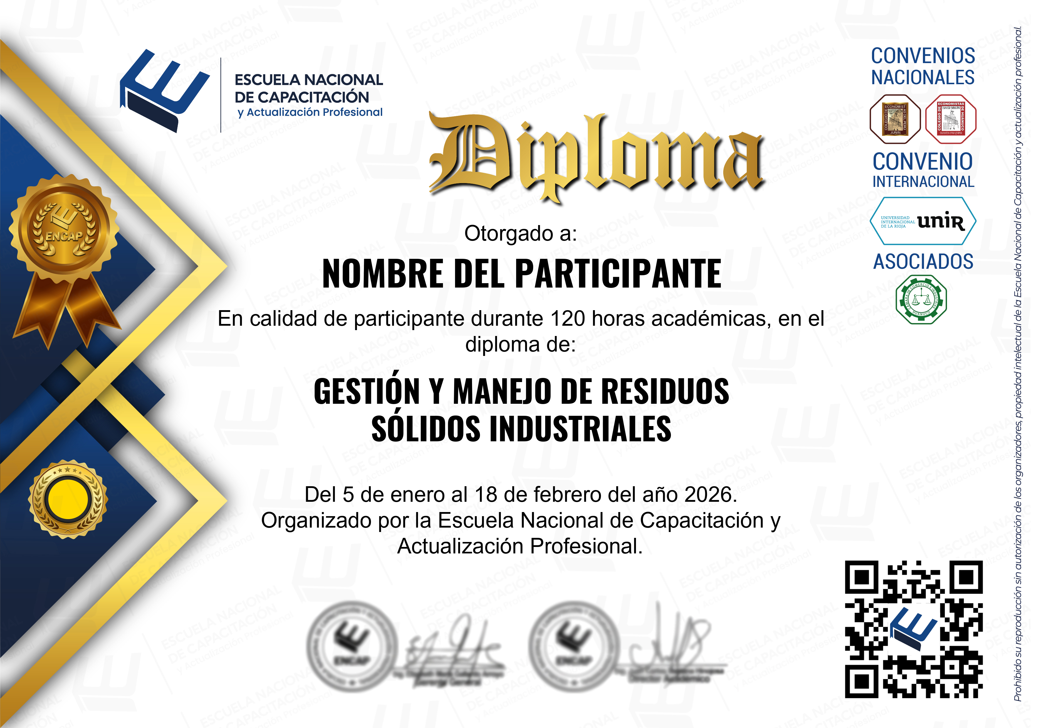 Certificado Especialización