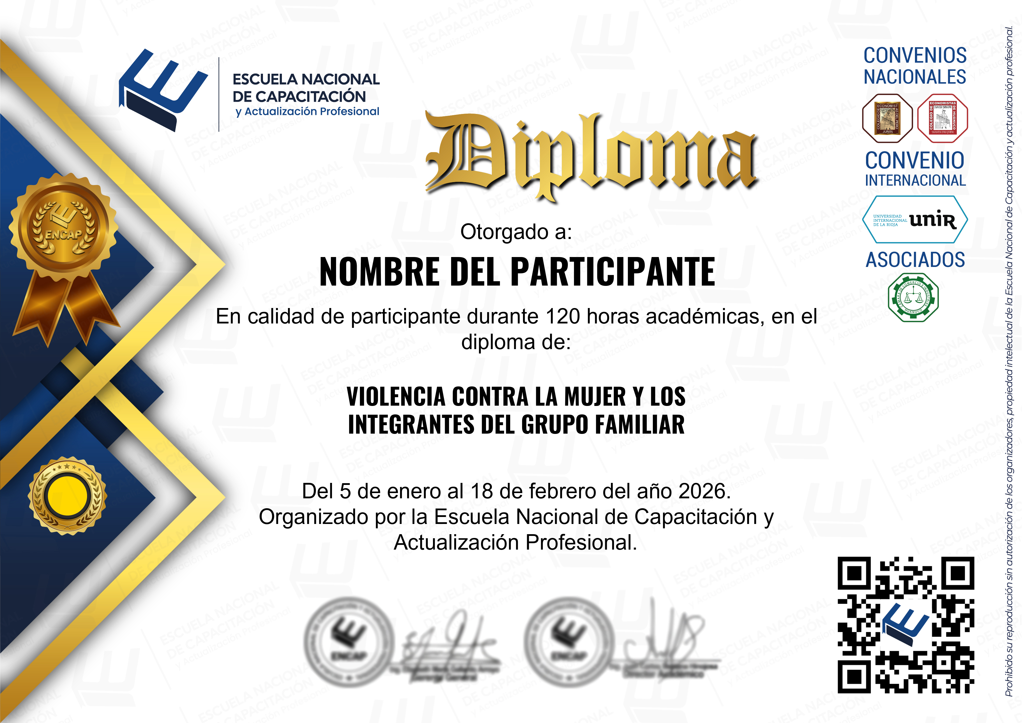 Certificado Especialización