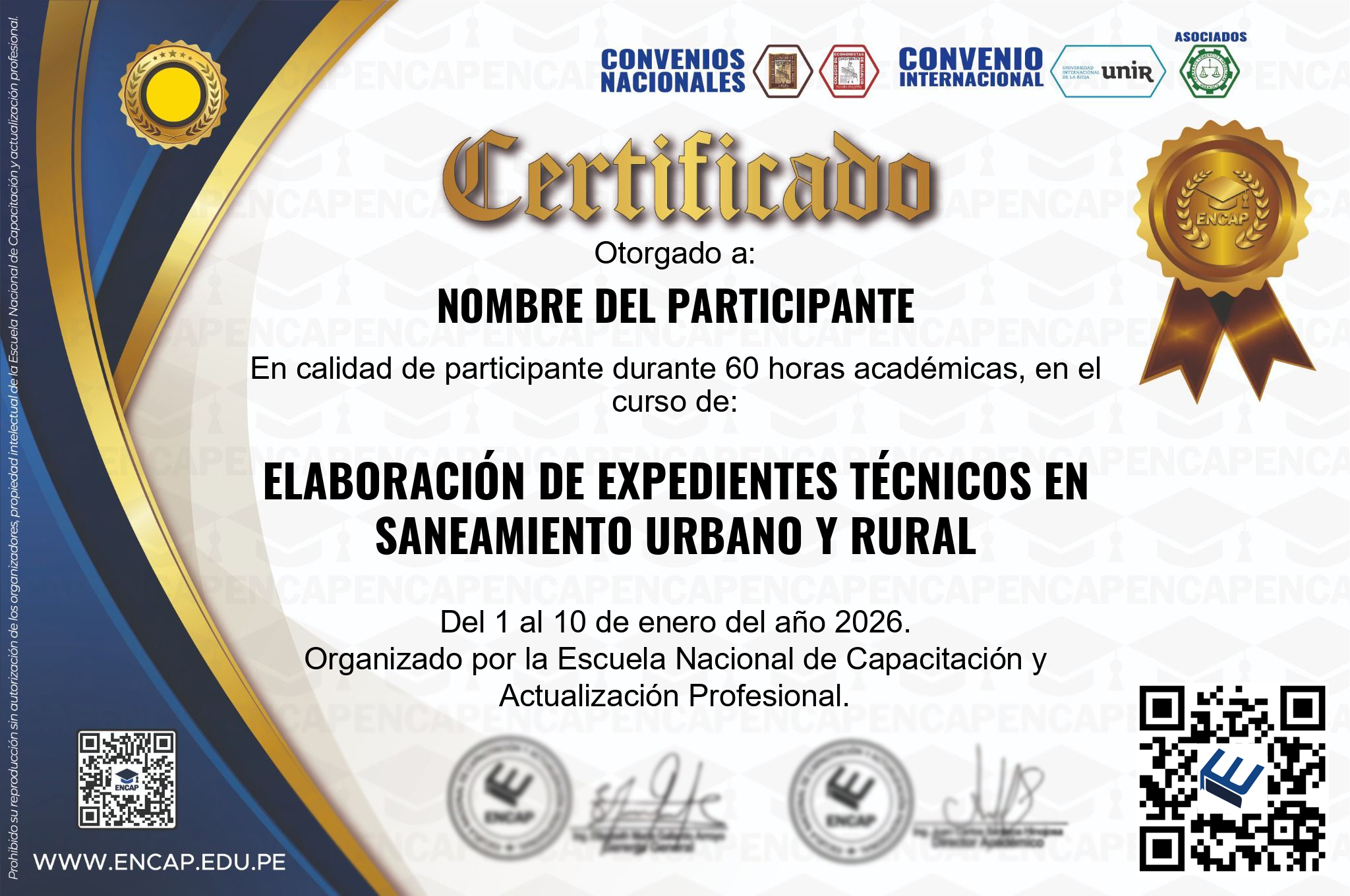 Certificado Especialización