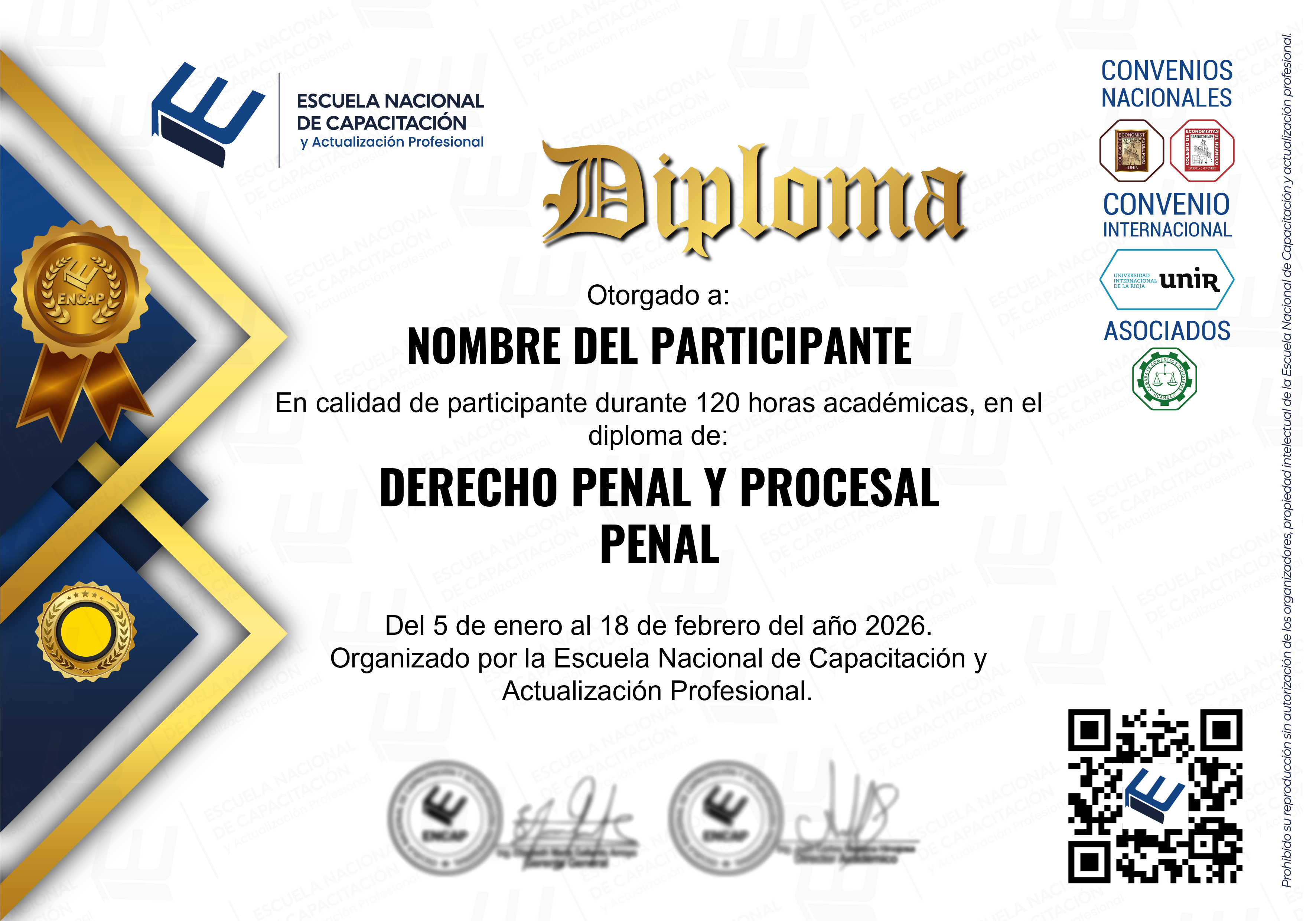 Certificado Especialización