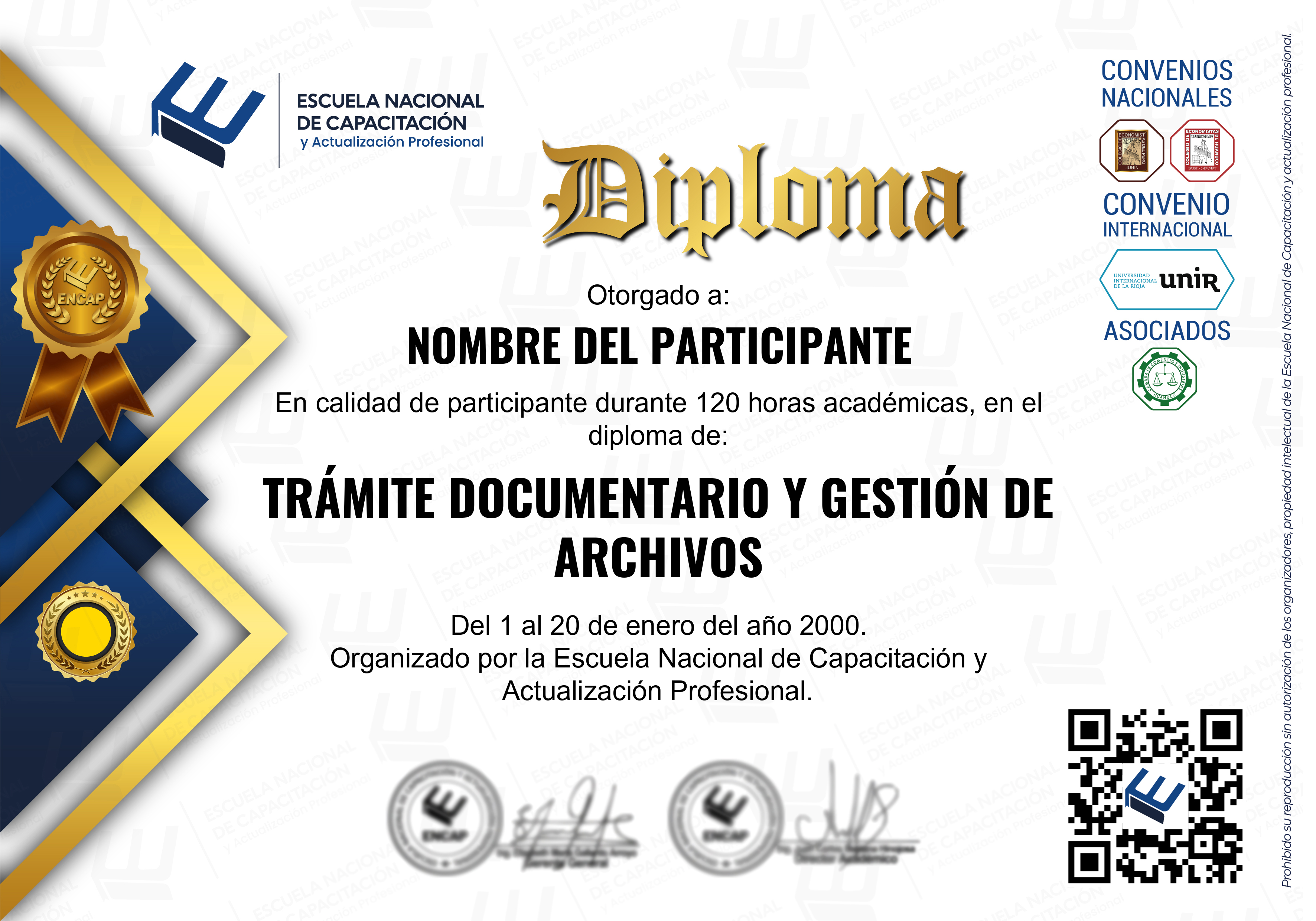 Certificado Especialización