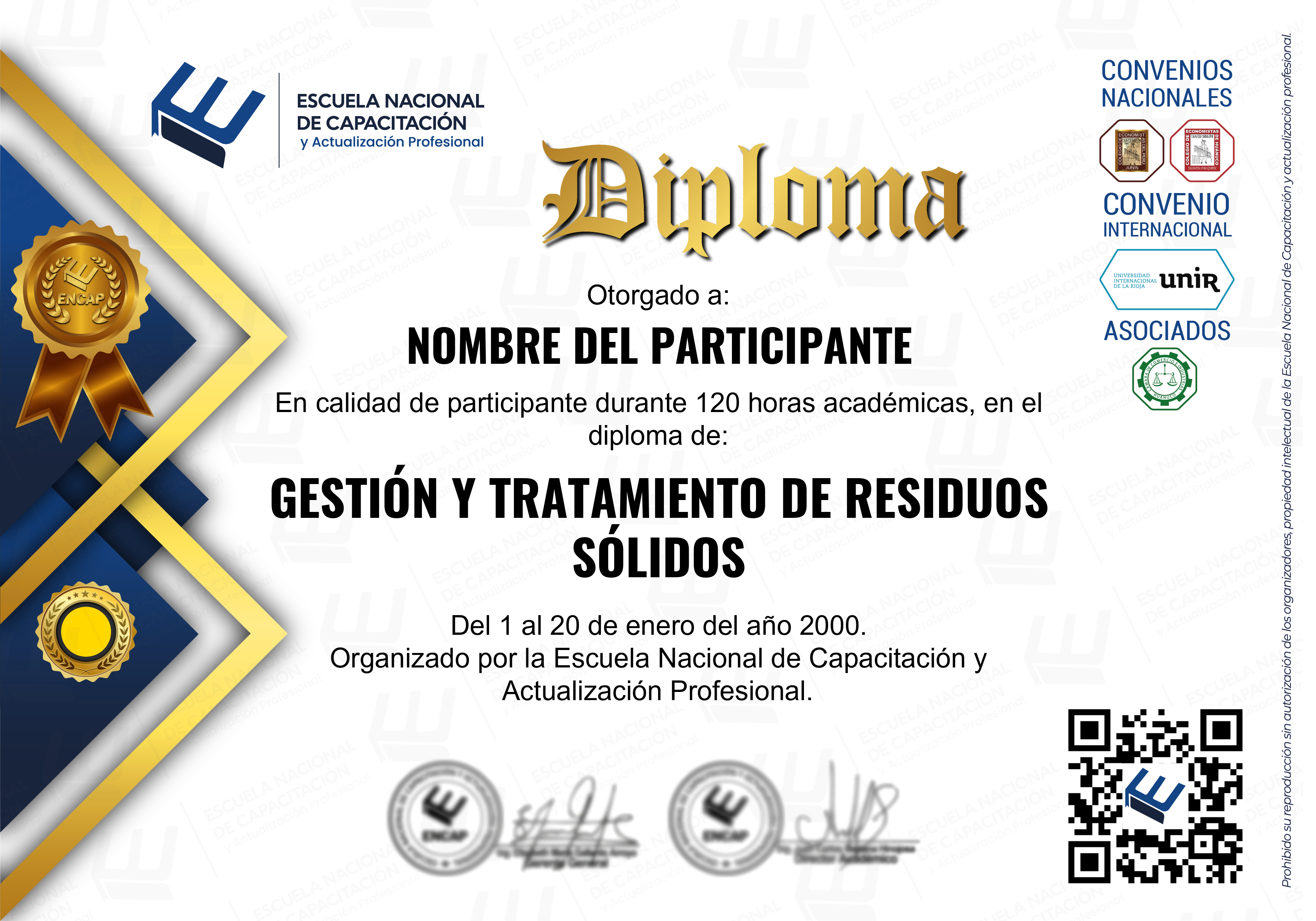 Certificado Especialización