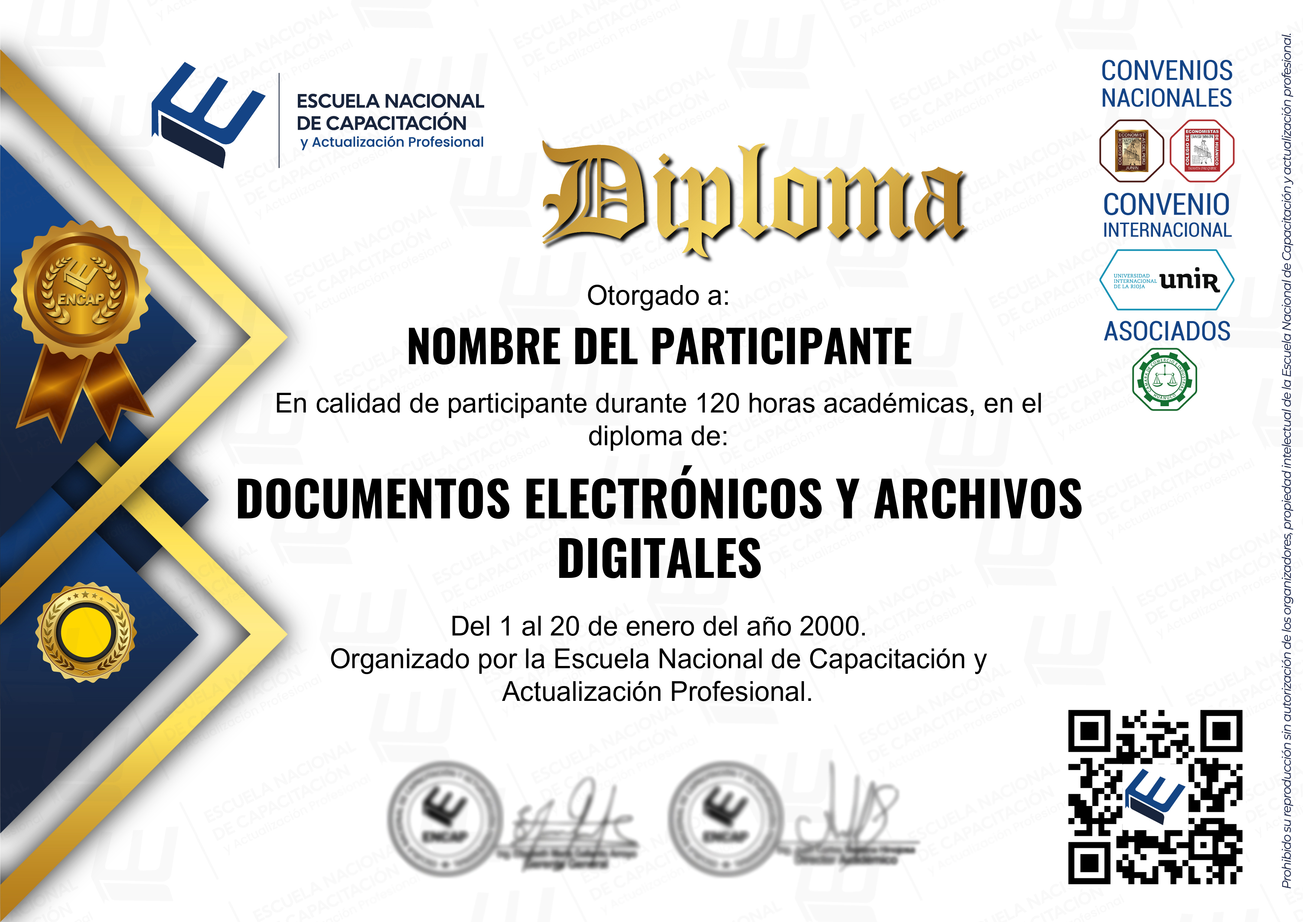 Certificado Especialización