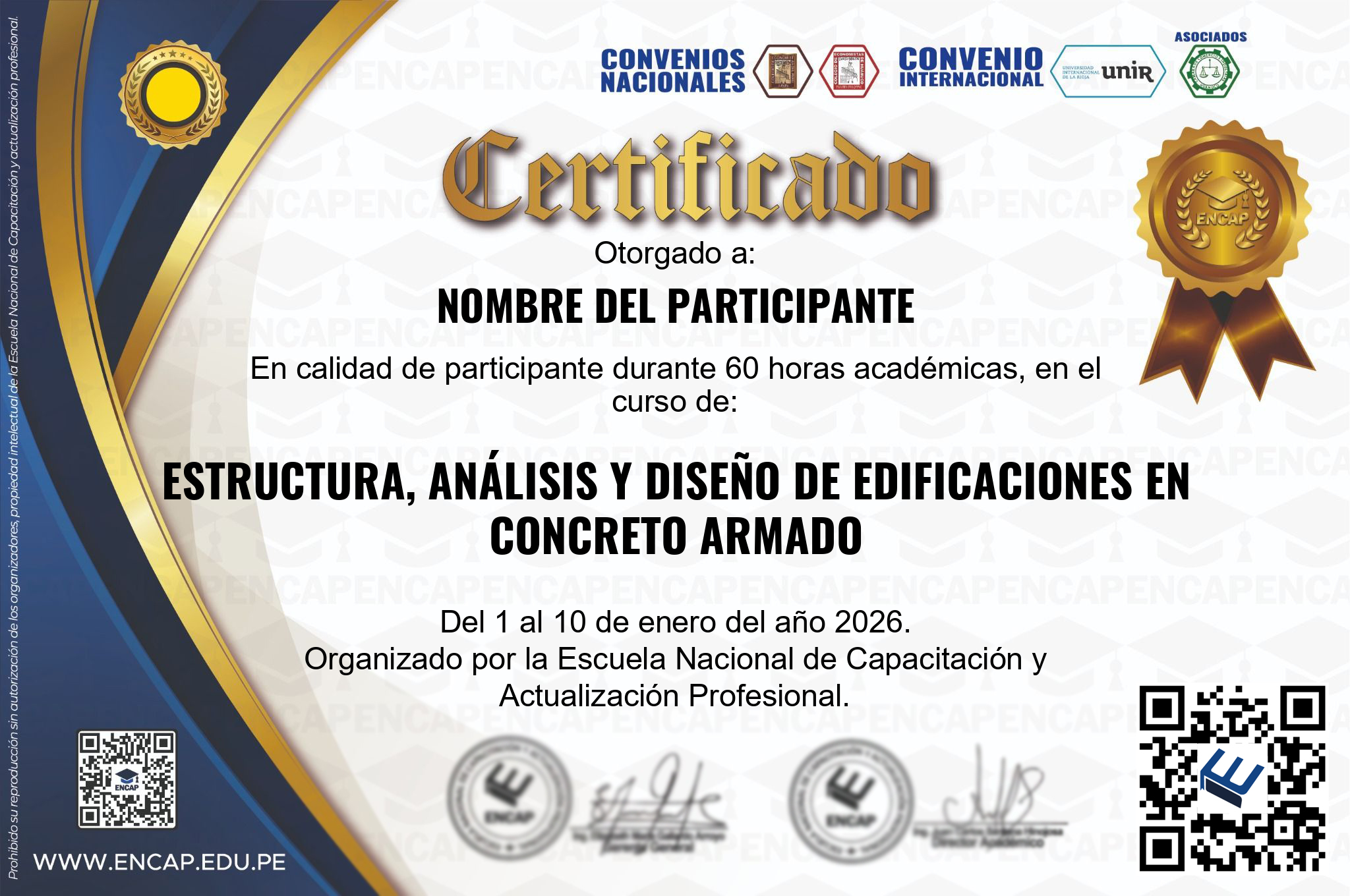 Certificado Especialización