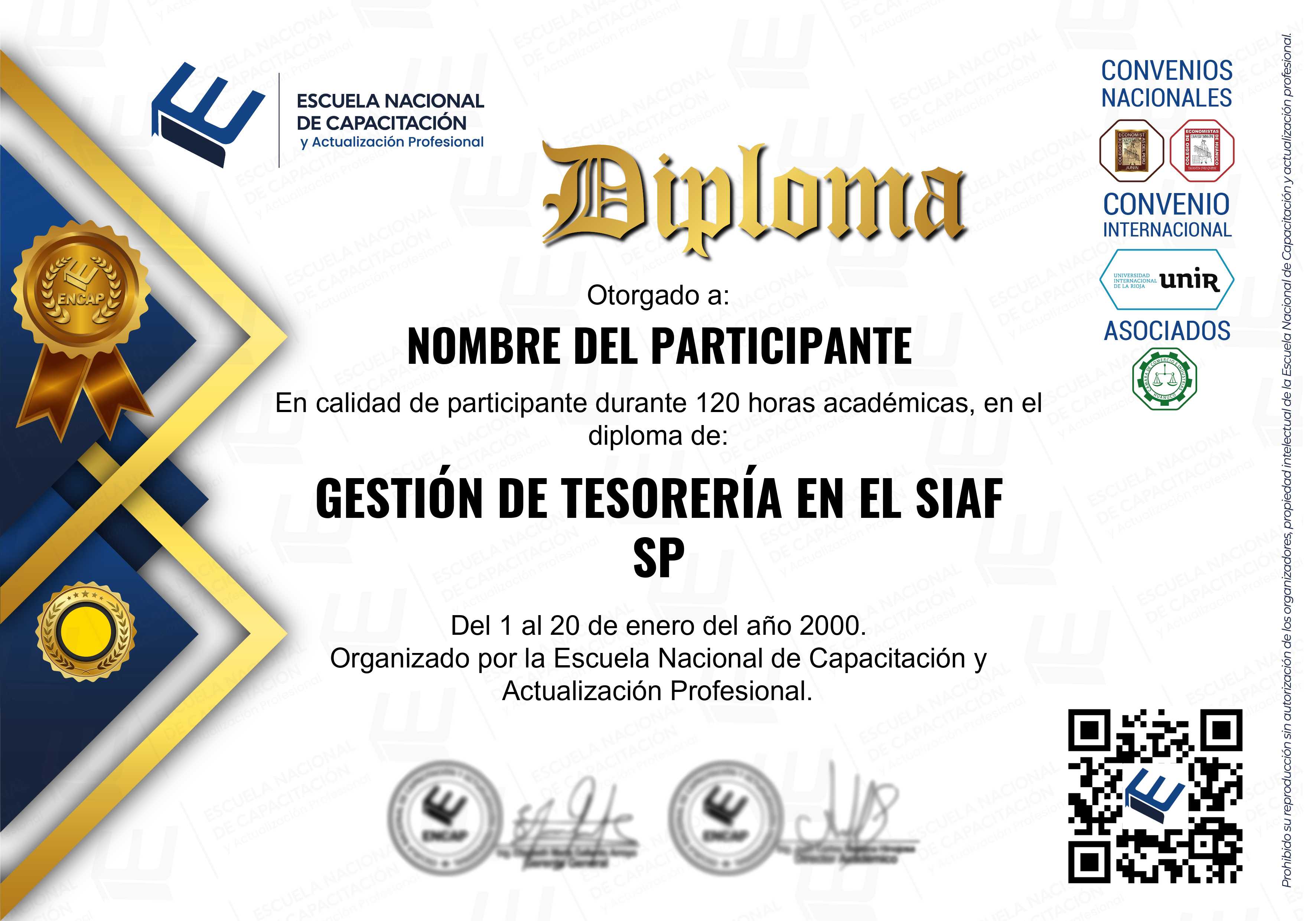 Certificado Especialización