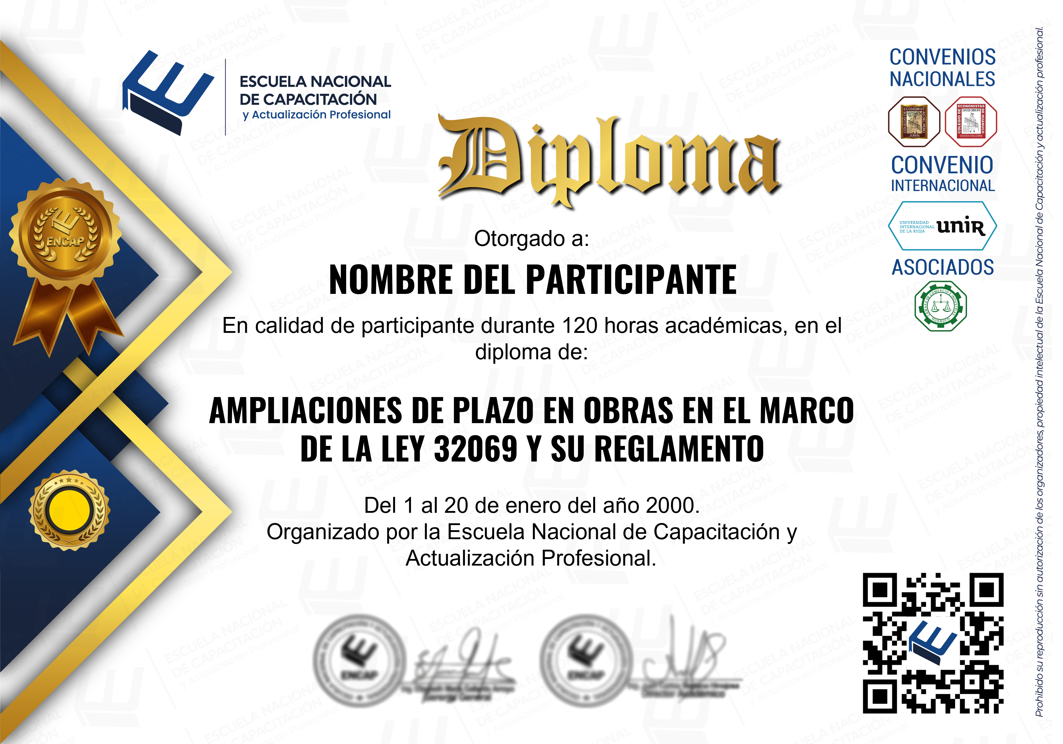 Certificado Especialización