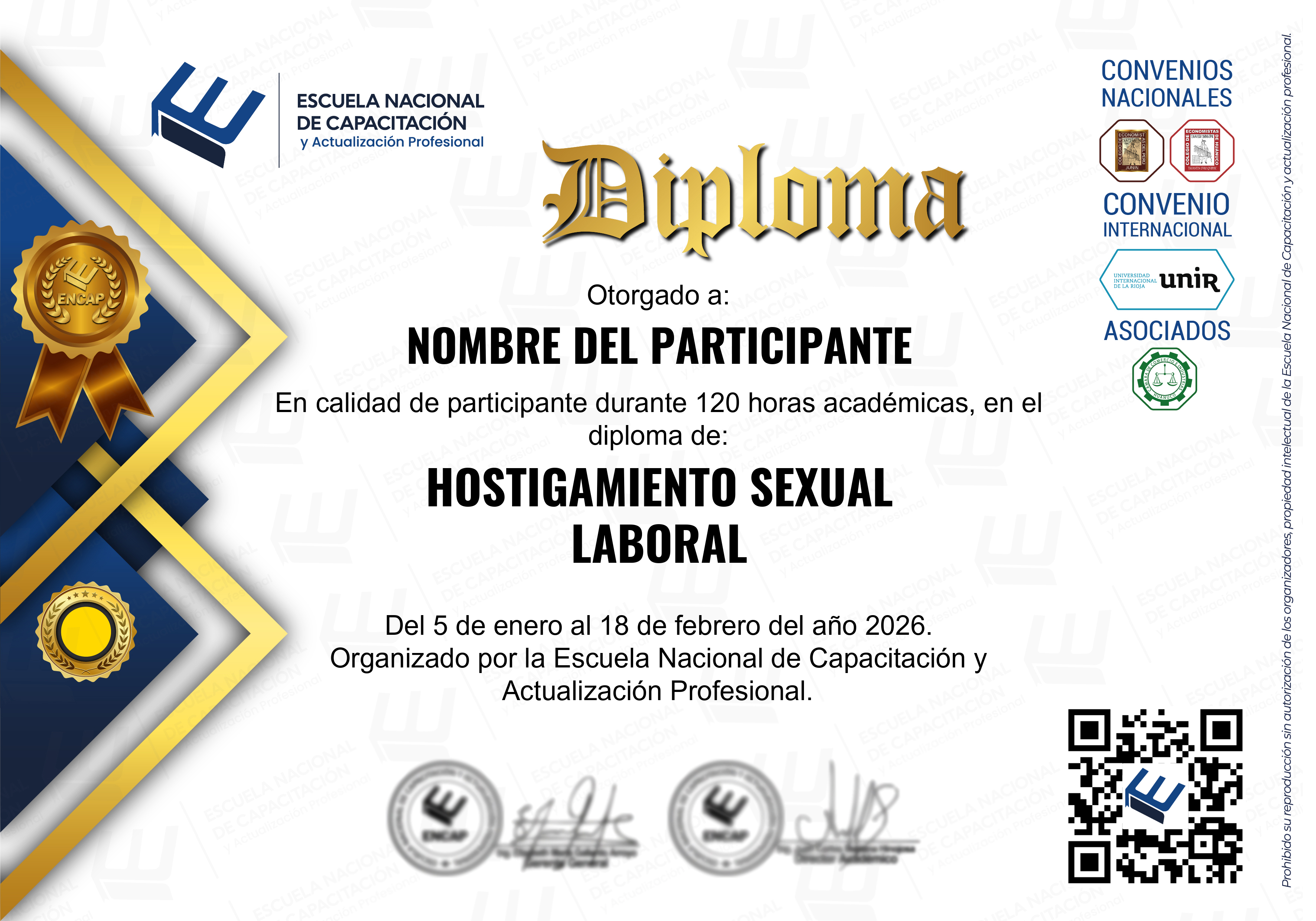 Certificado Especialización
