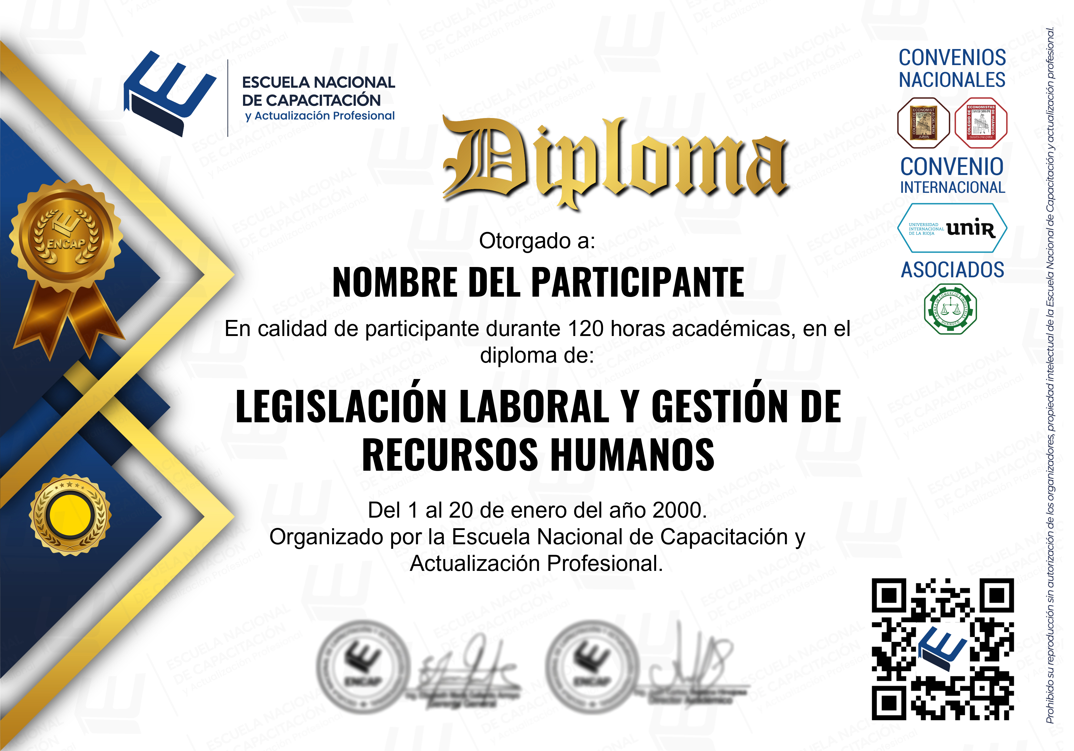 Certificado Especialización