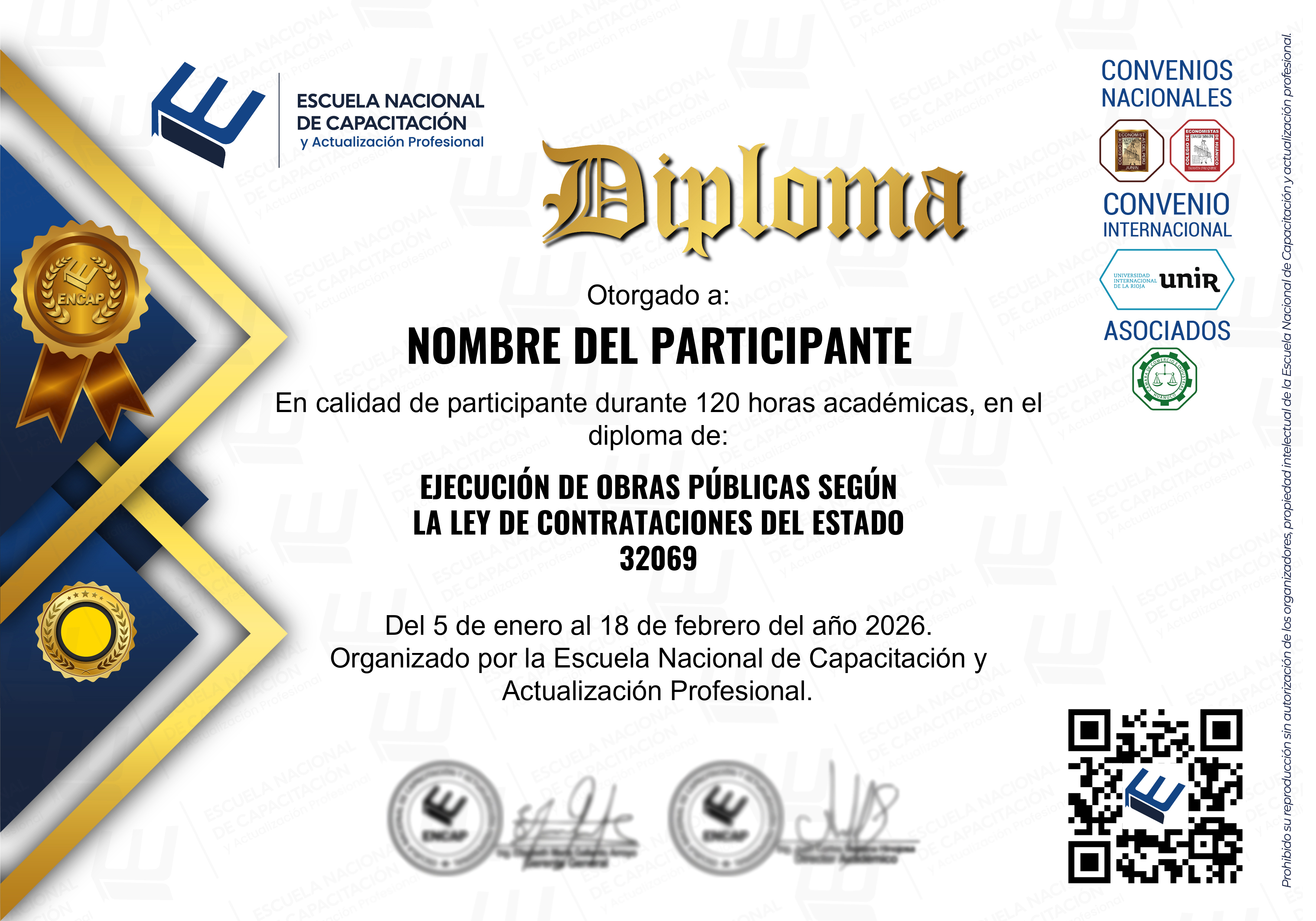 Certificado Especialización