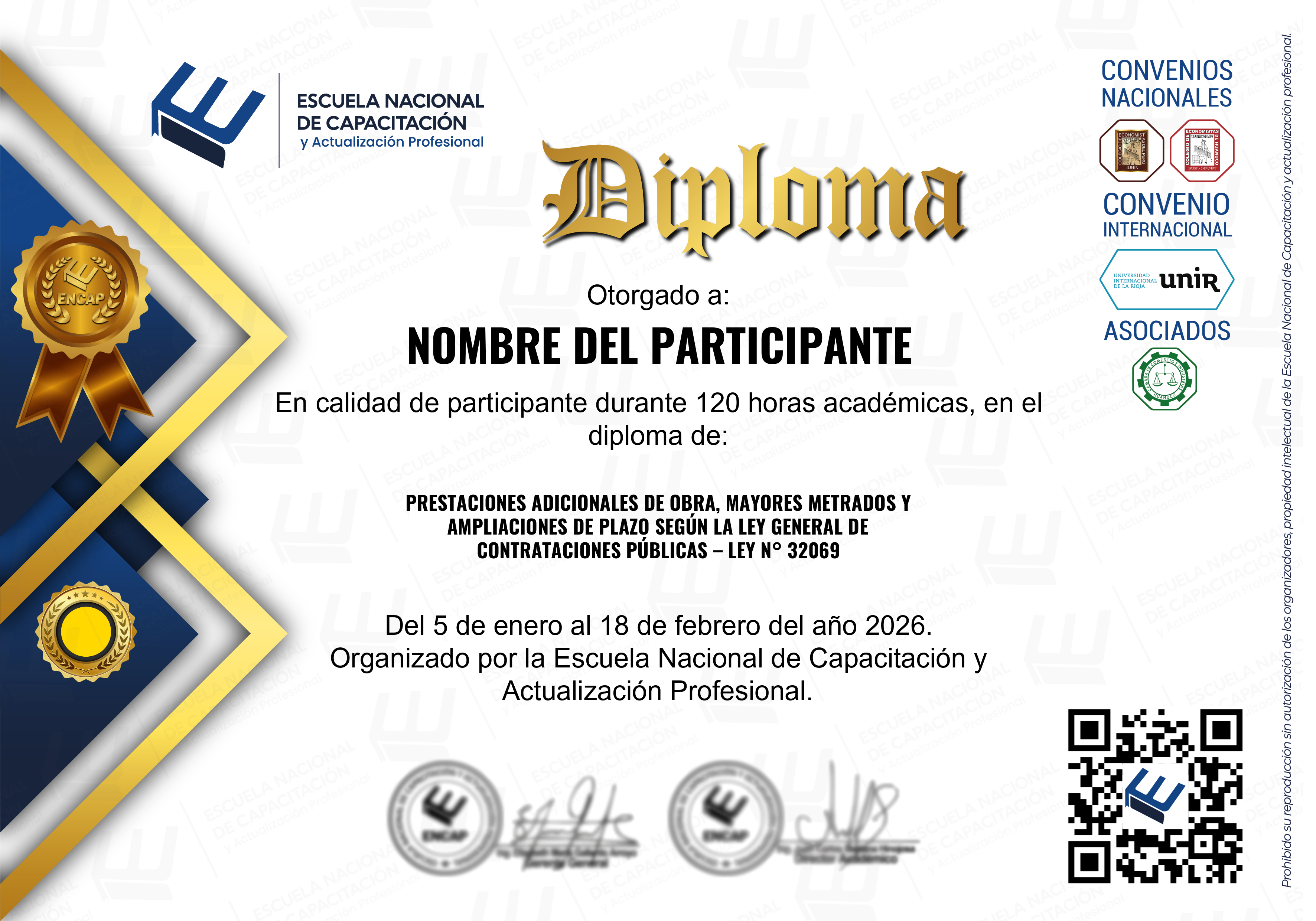 Certificado Especialización