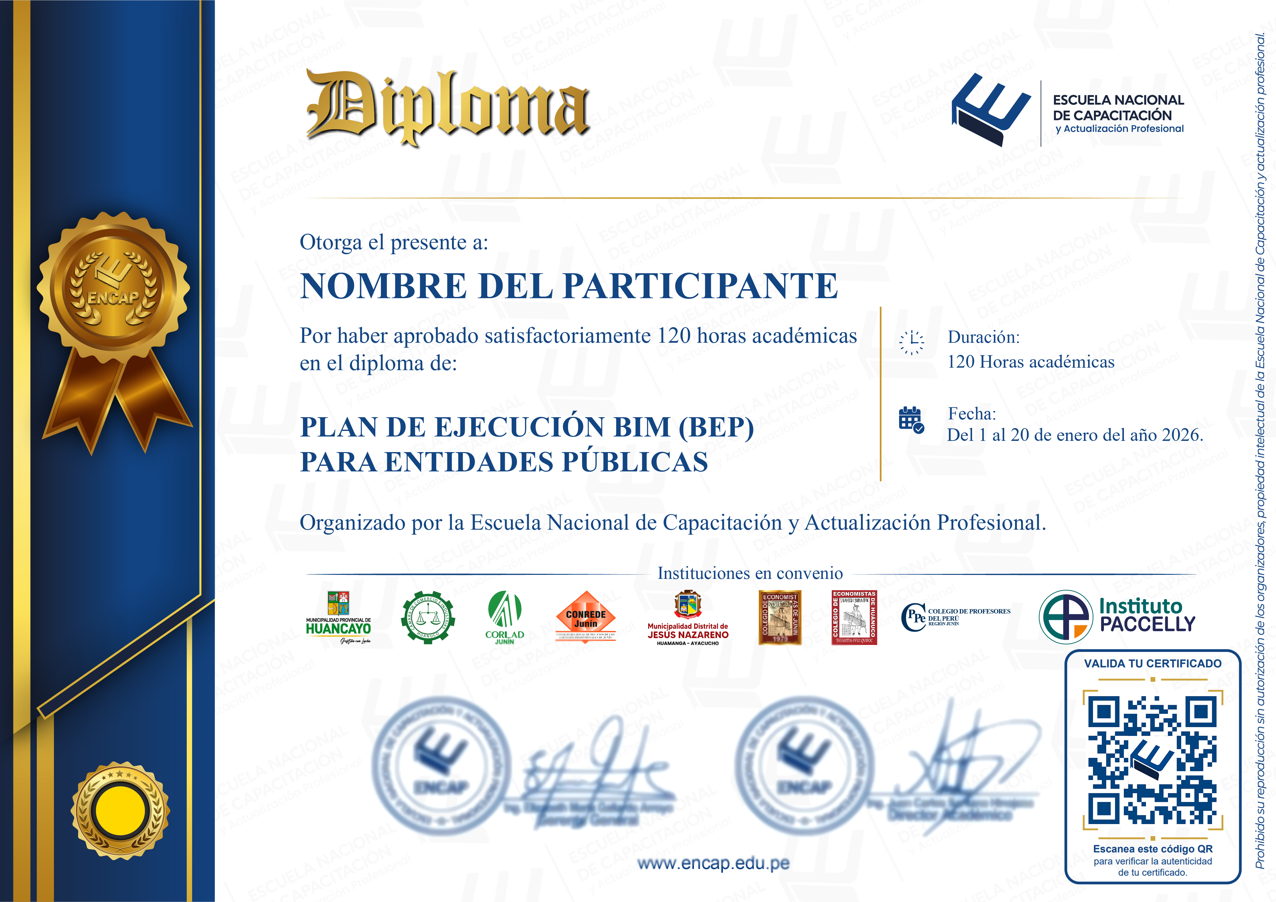 Certificado Especialización