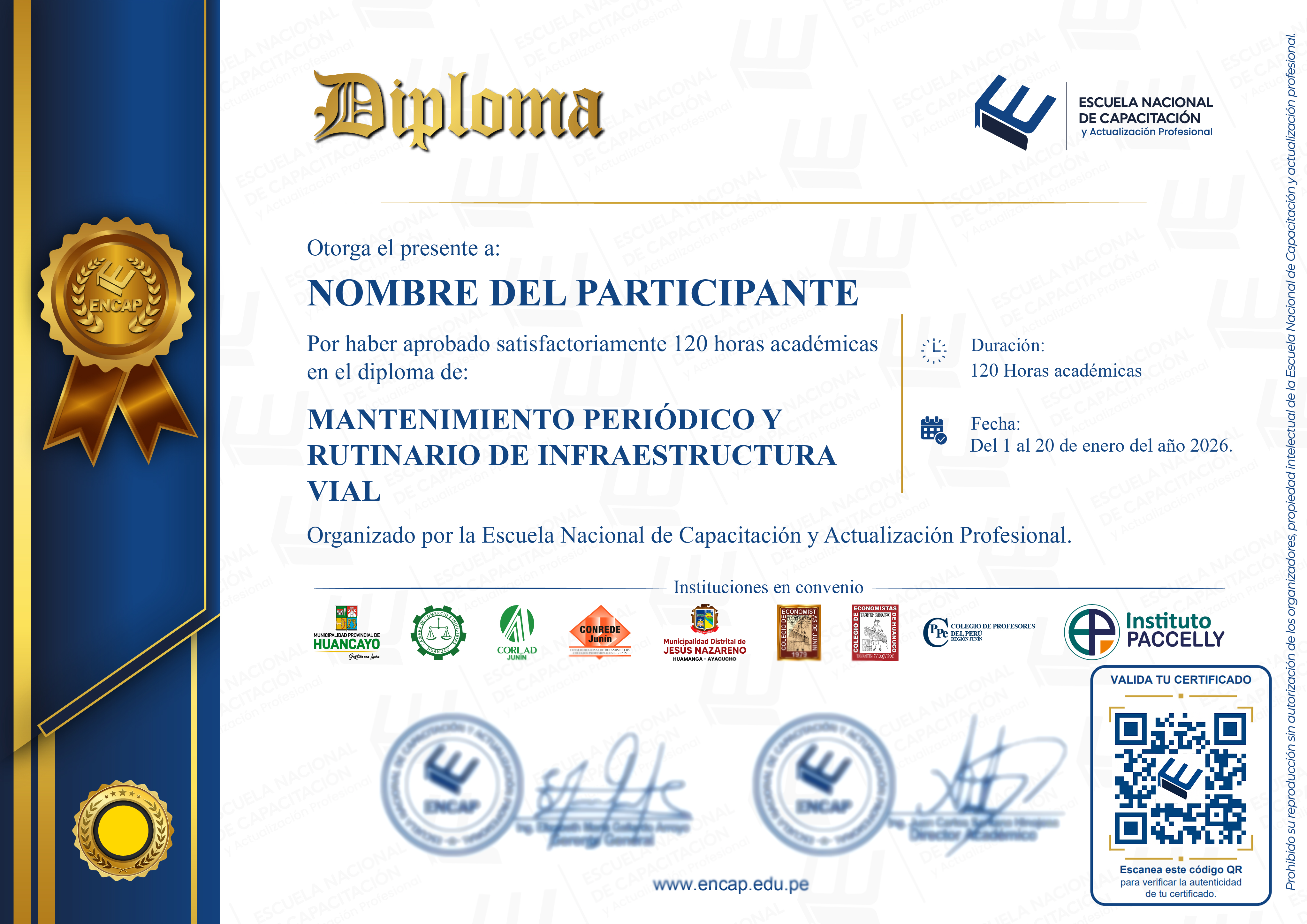 Certificado Especialización