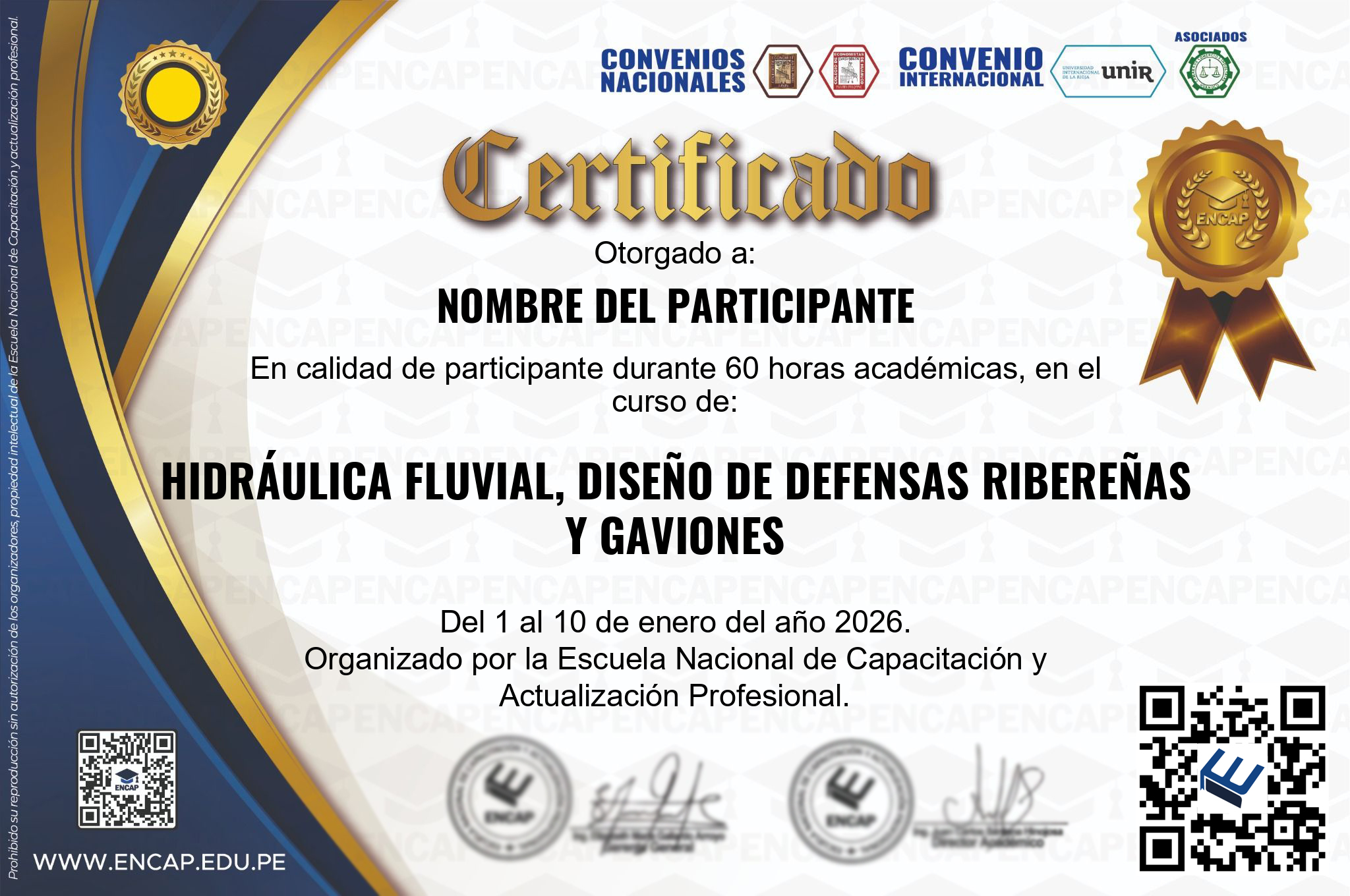 Certificado Especialización