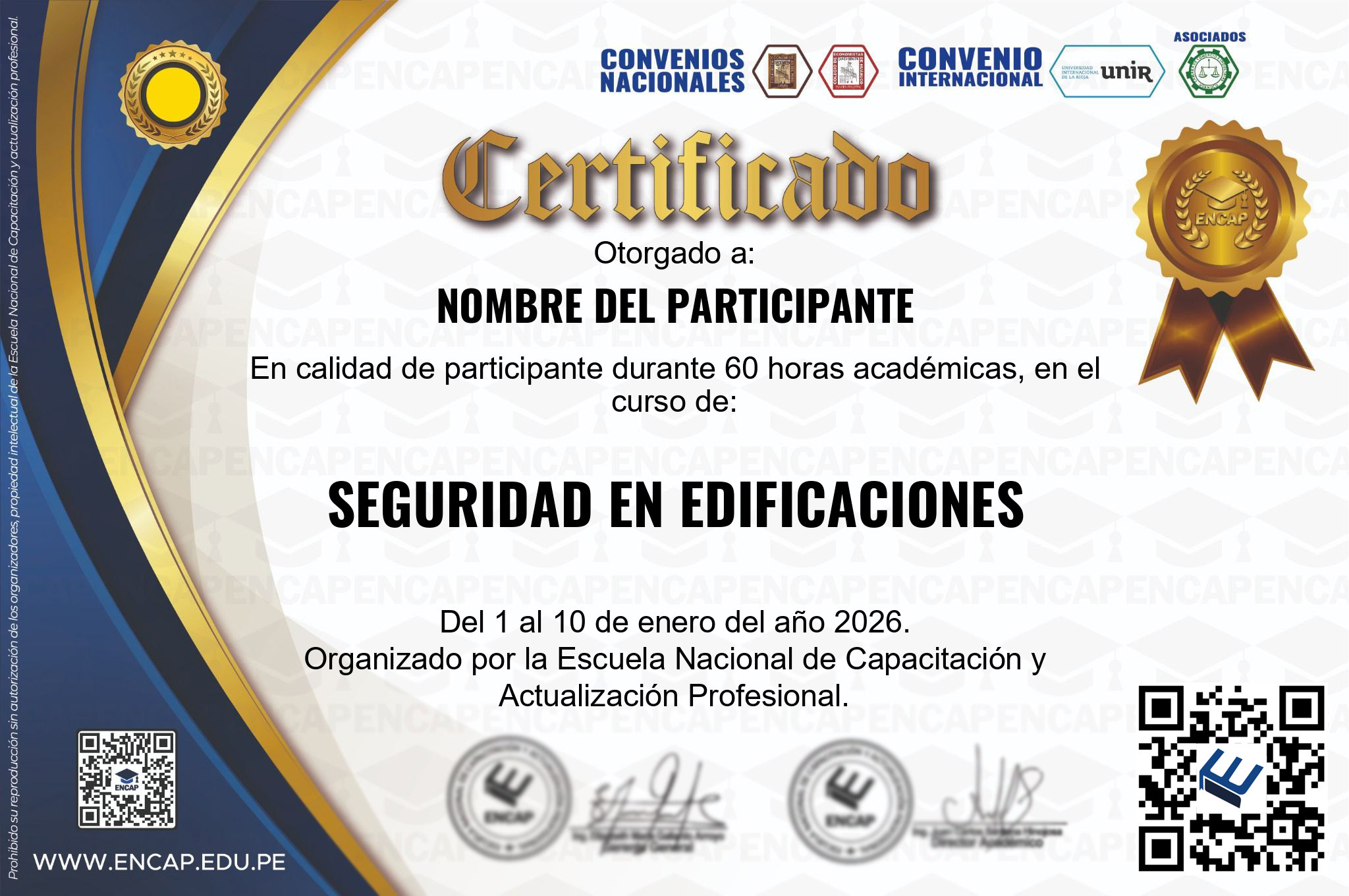 Certificado Especialización