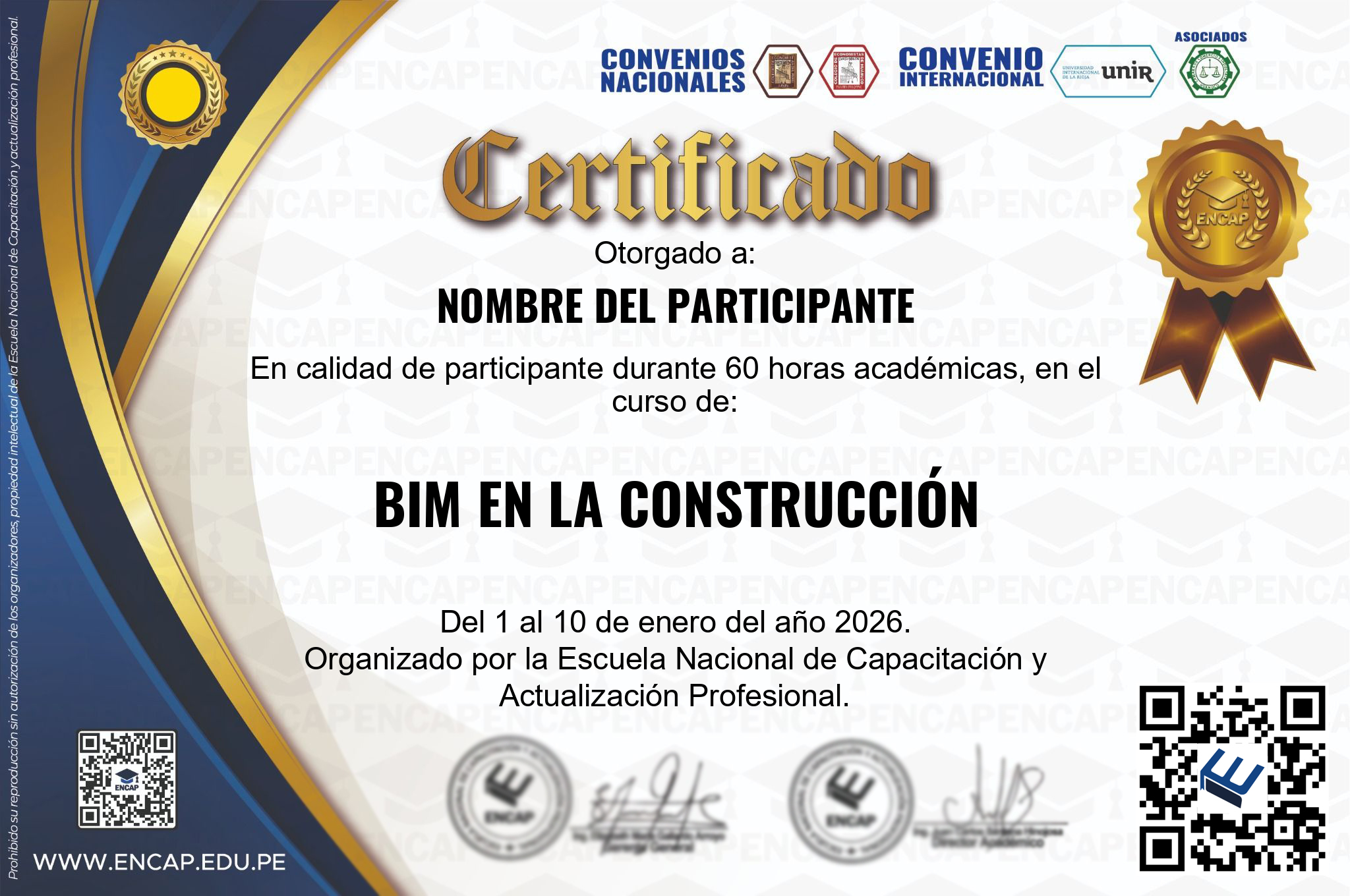Certificado Especialización