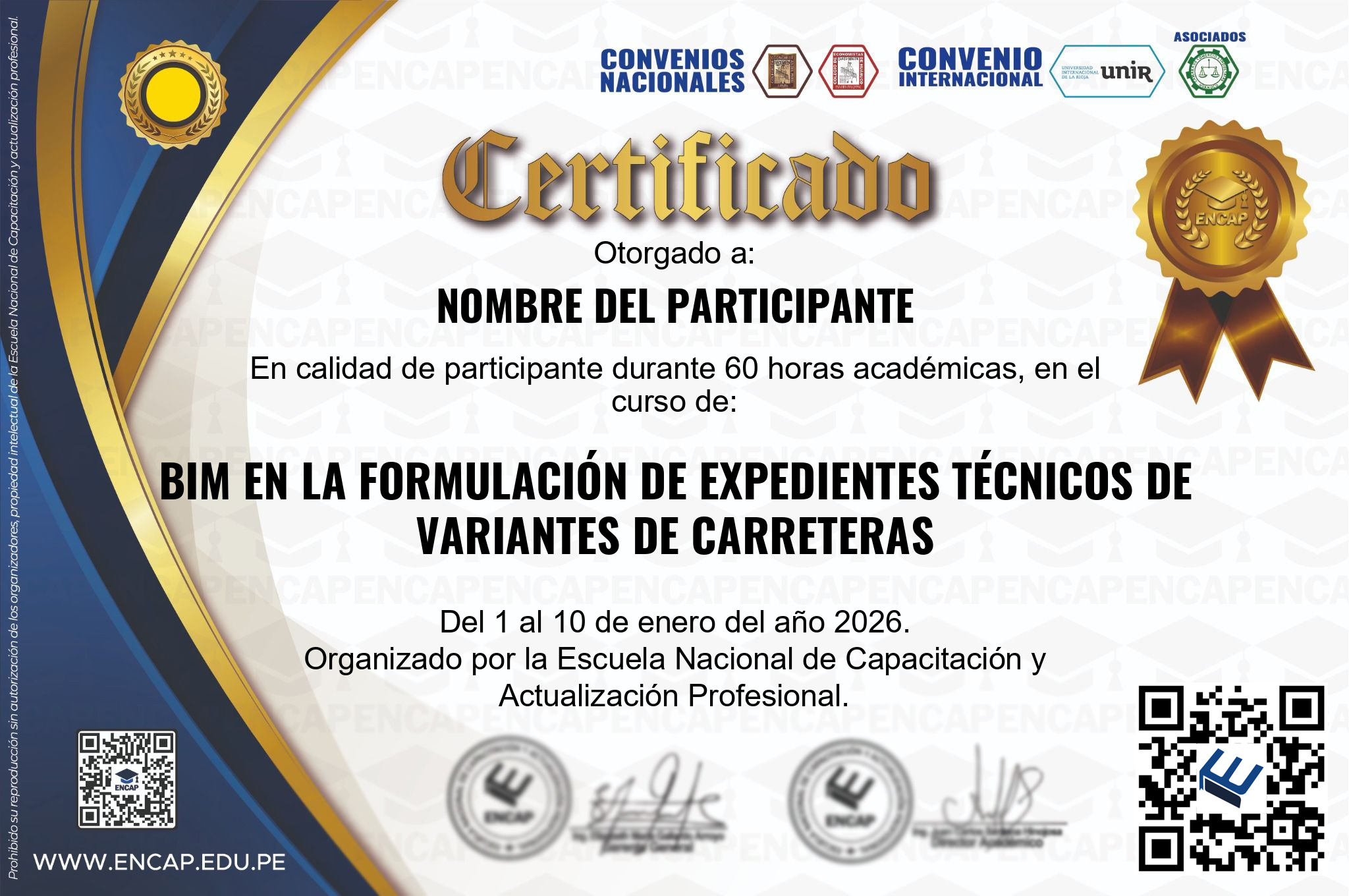Certificado Especialización