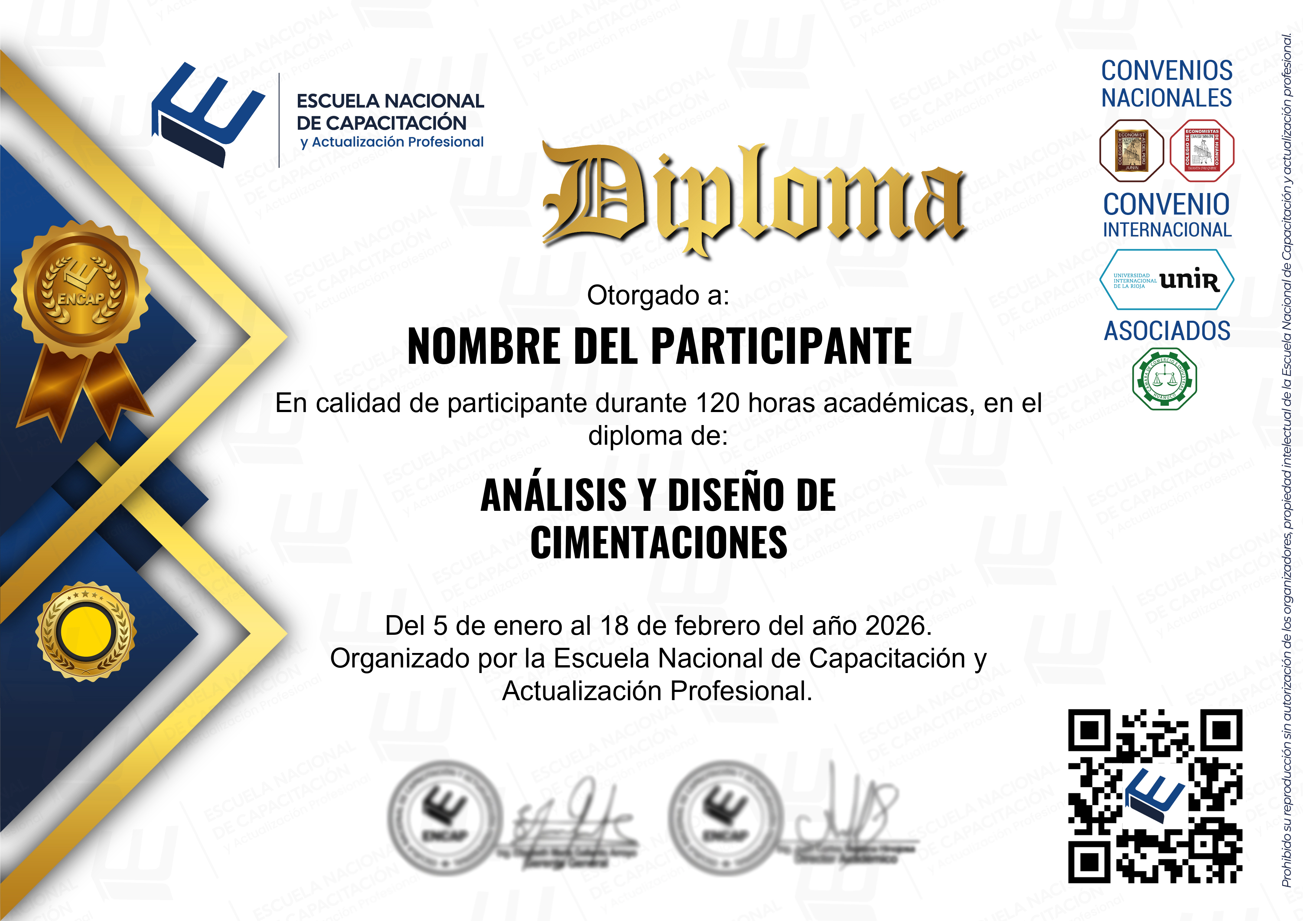 Certificado Especialización