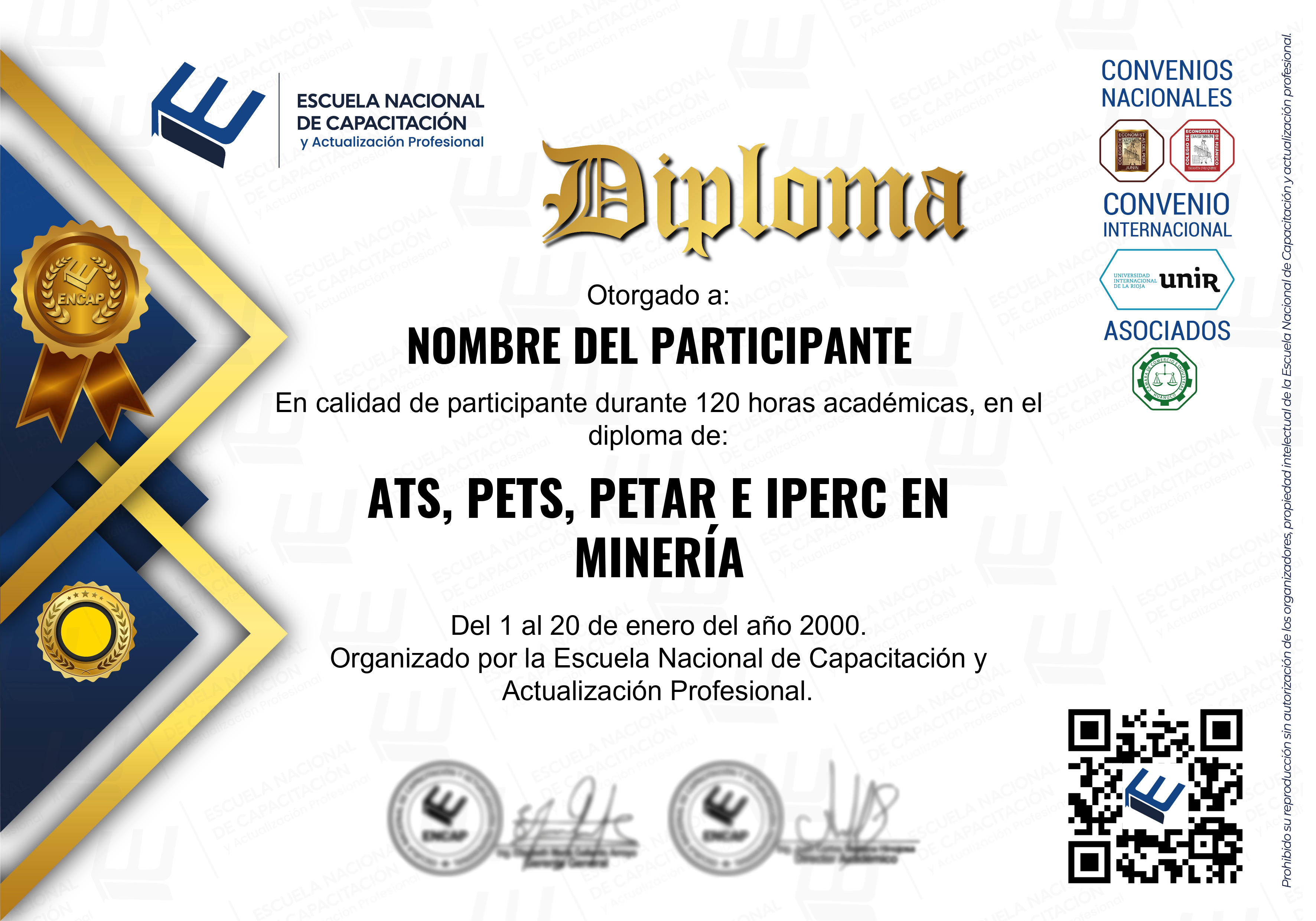Certificado Especialización