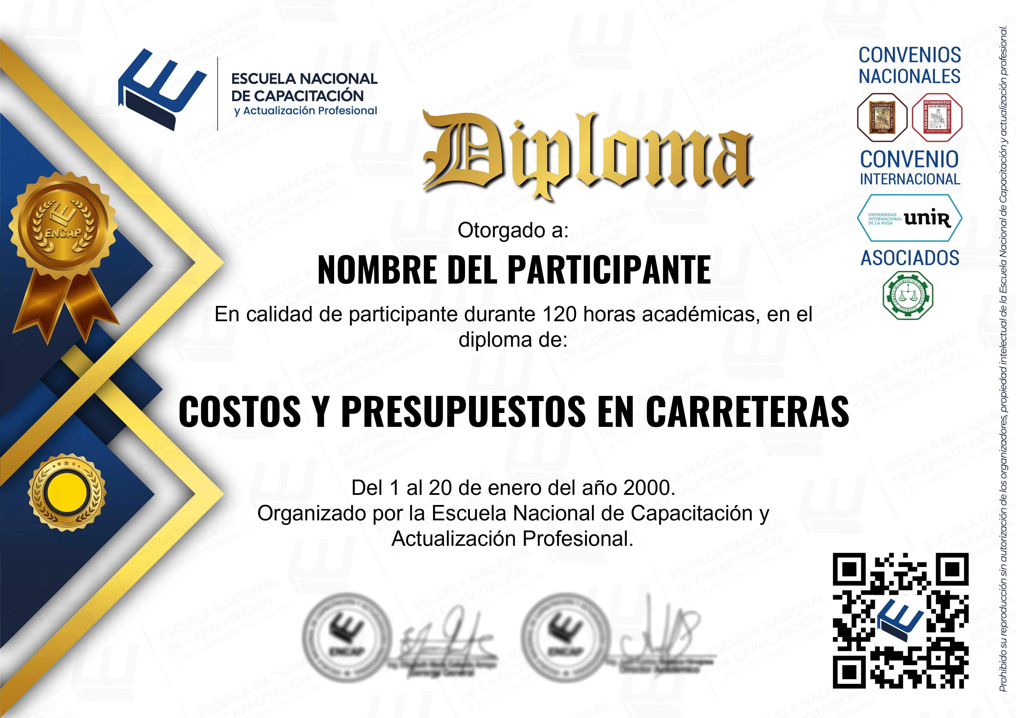 Certificado Especialización