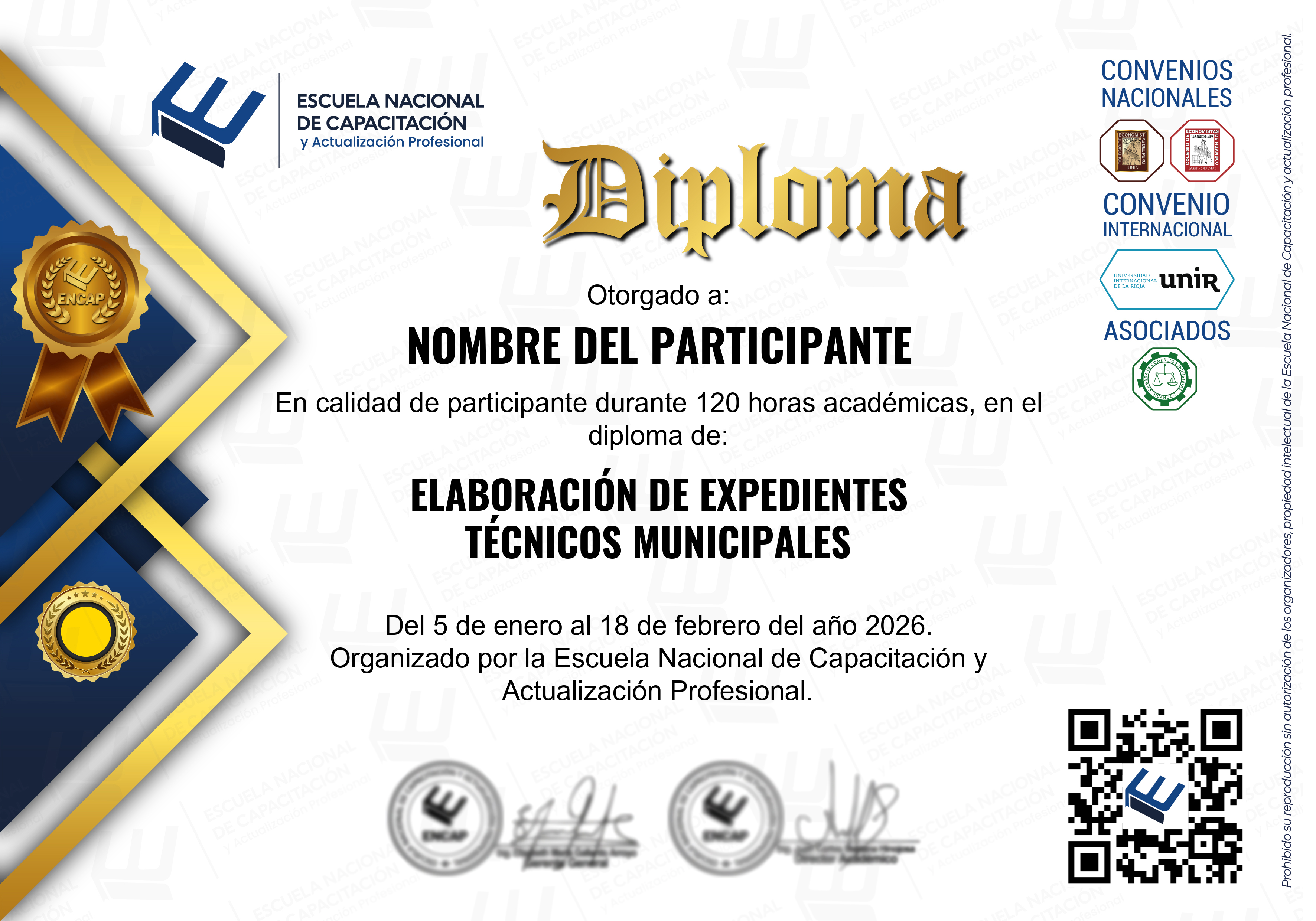 Certificado Especialización