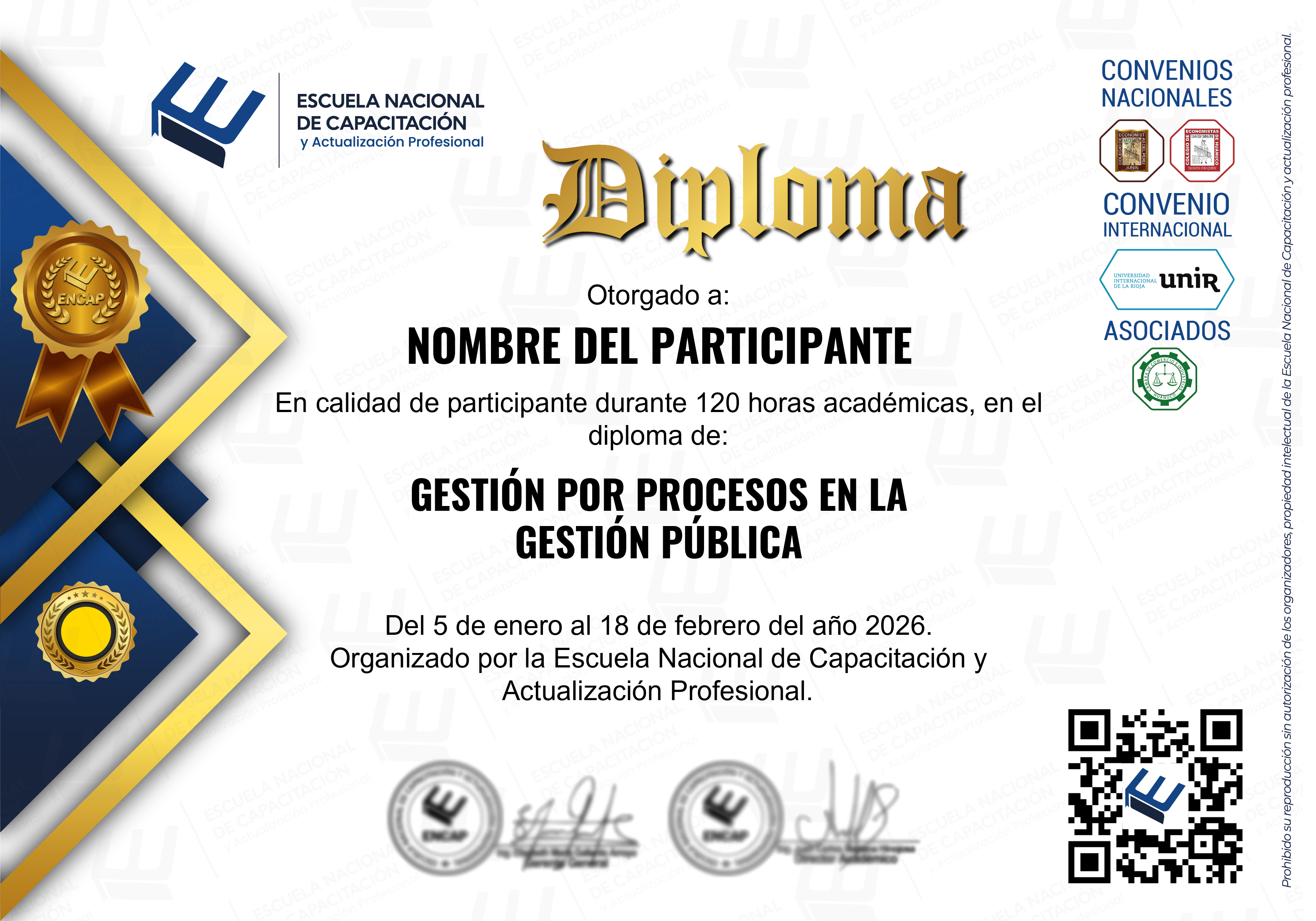 Certificado Especialización