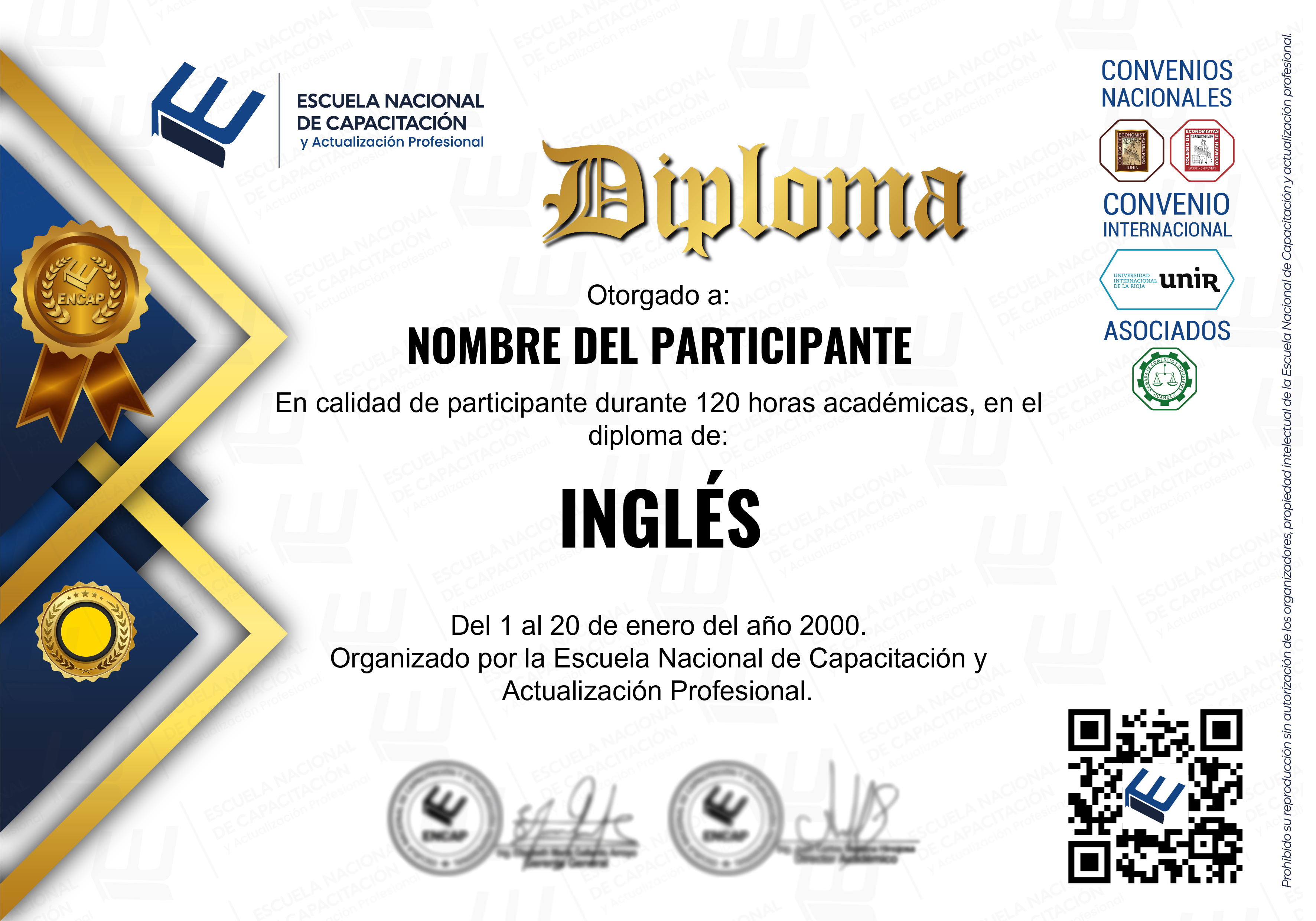 Certificado Especialización