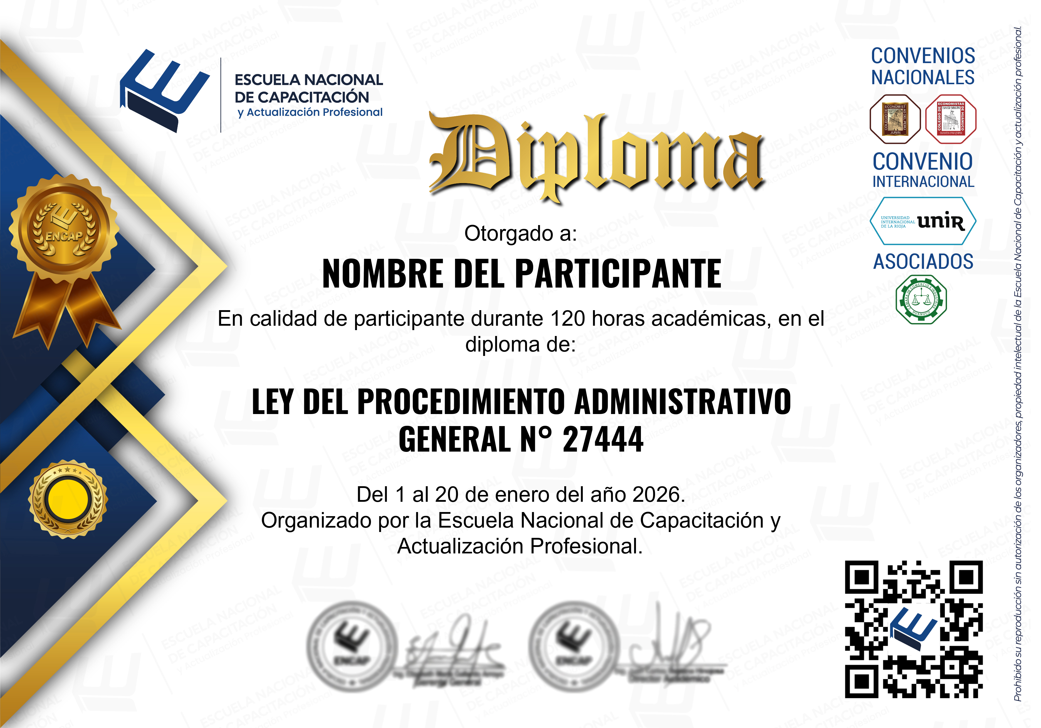 Certificado Especialización
