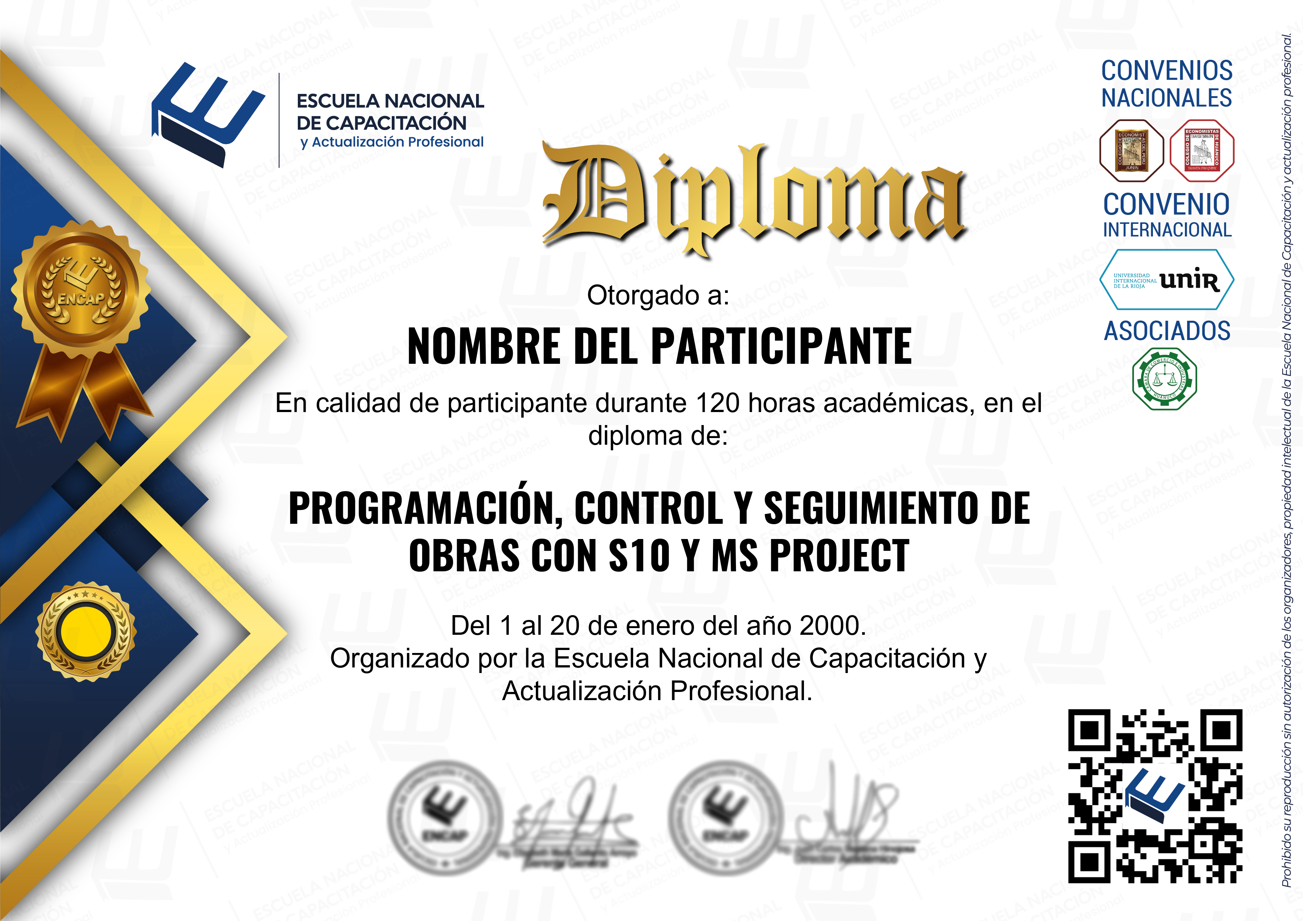 Certificado Especialización