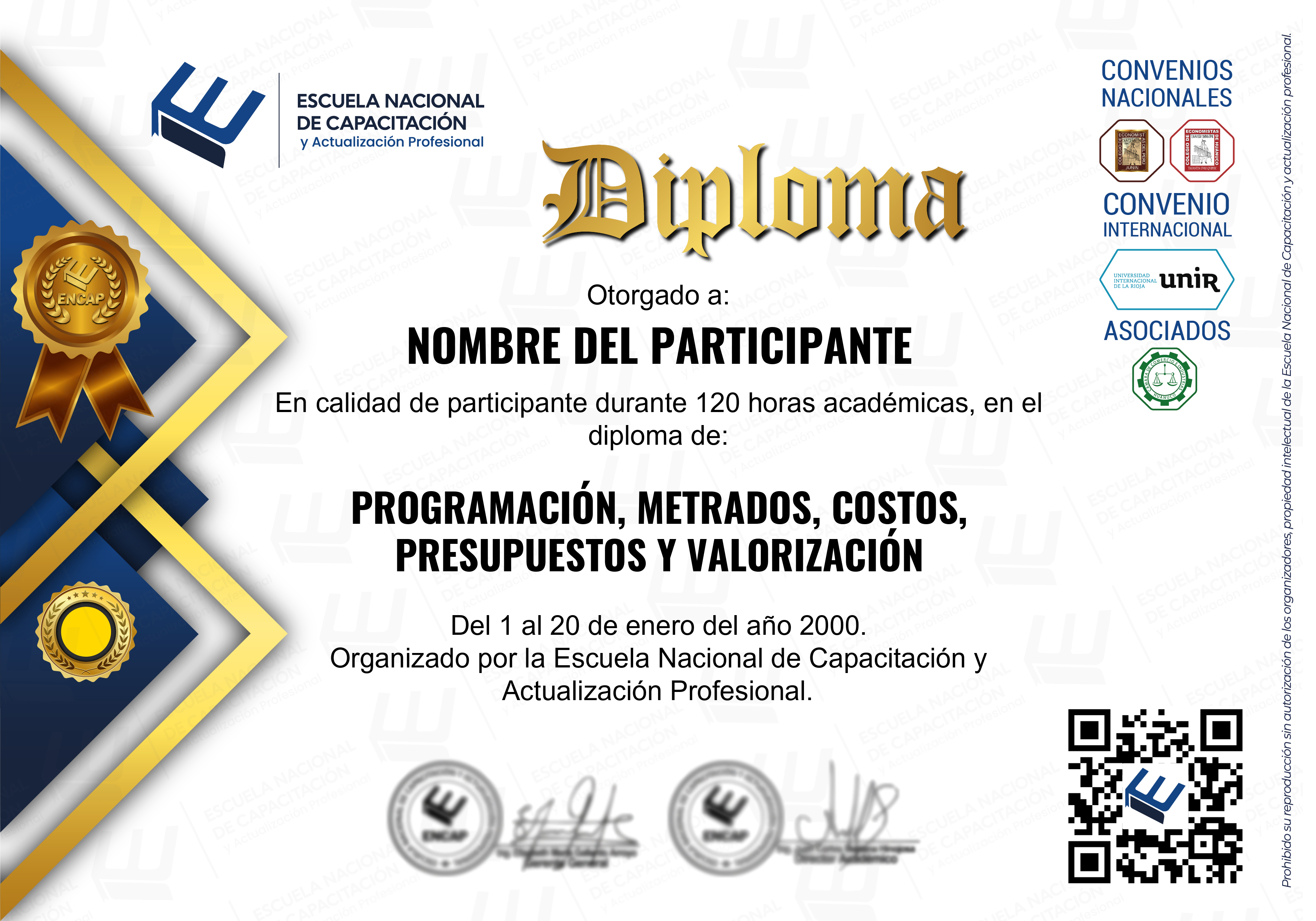 Certificado Especialización