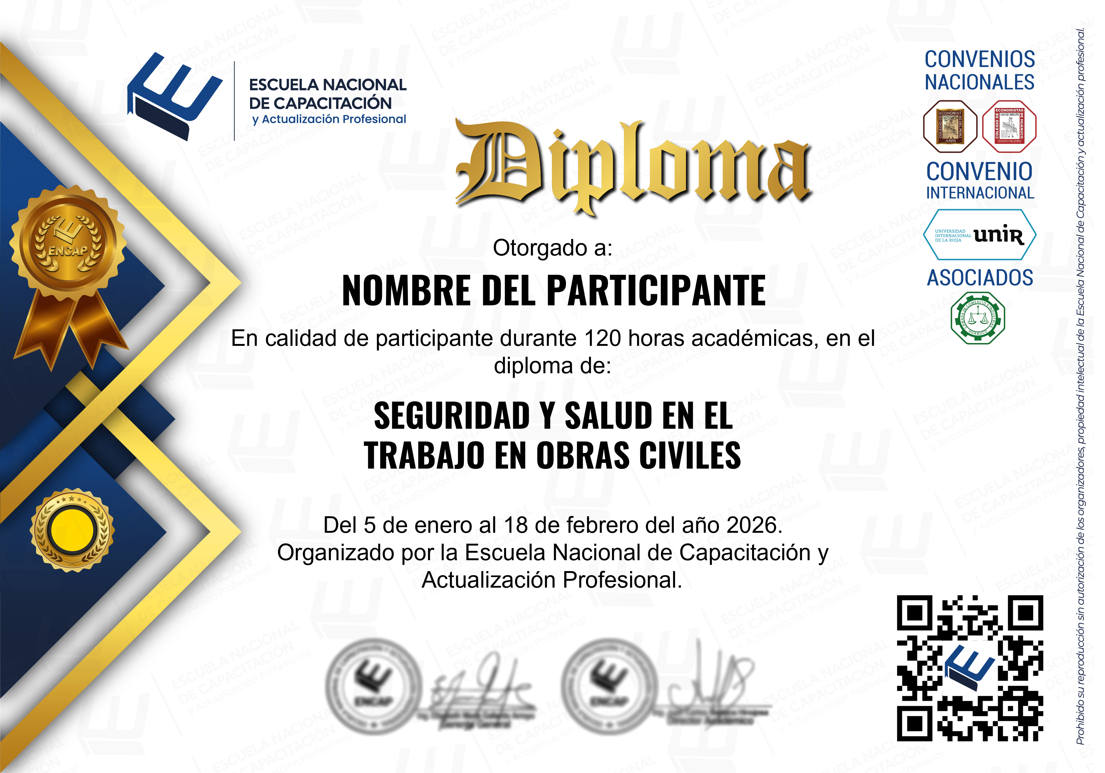 Certificado Especialización