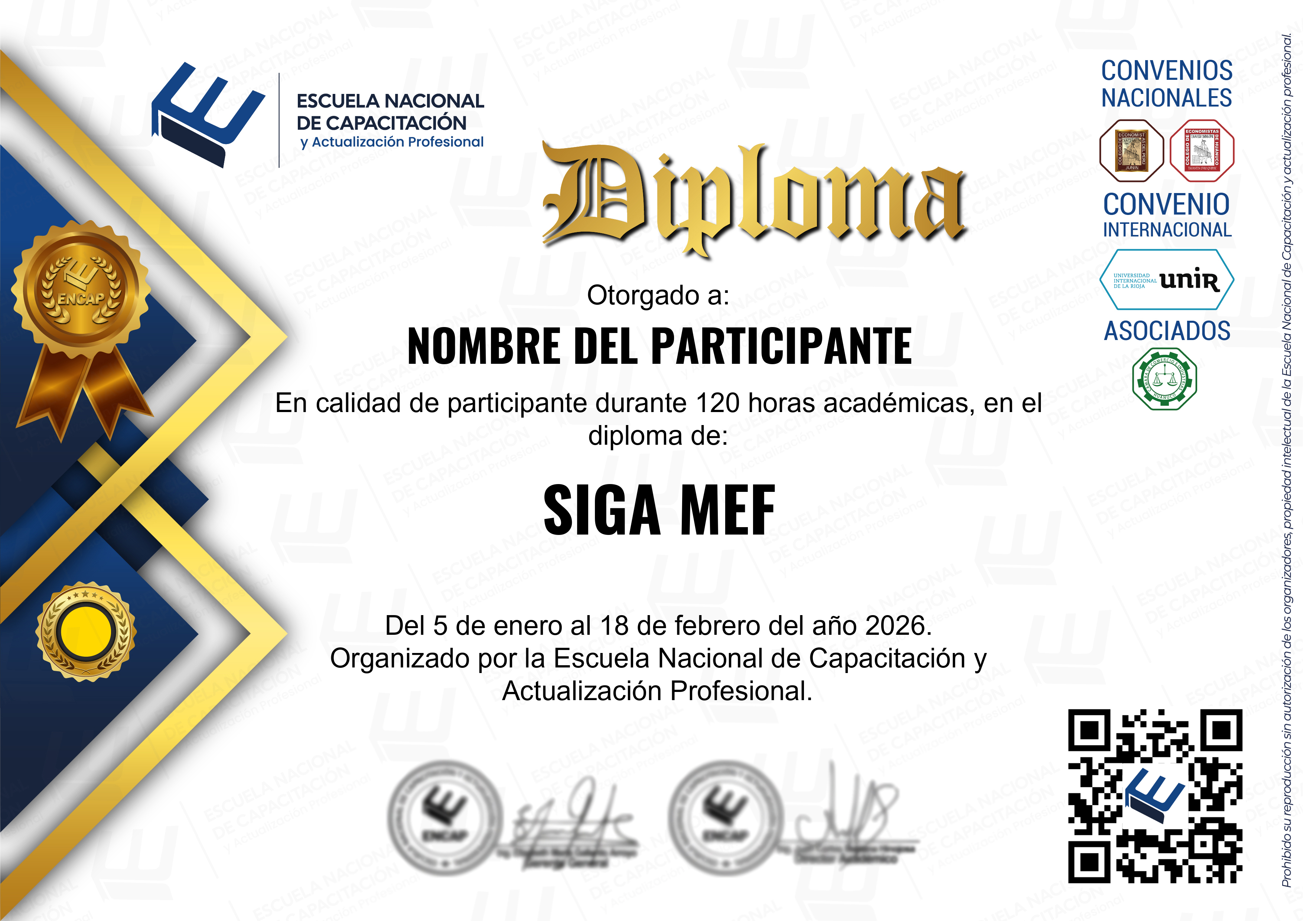 Certificado Especialización