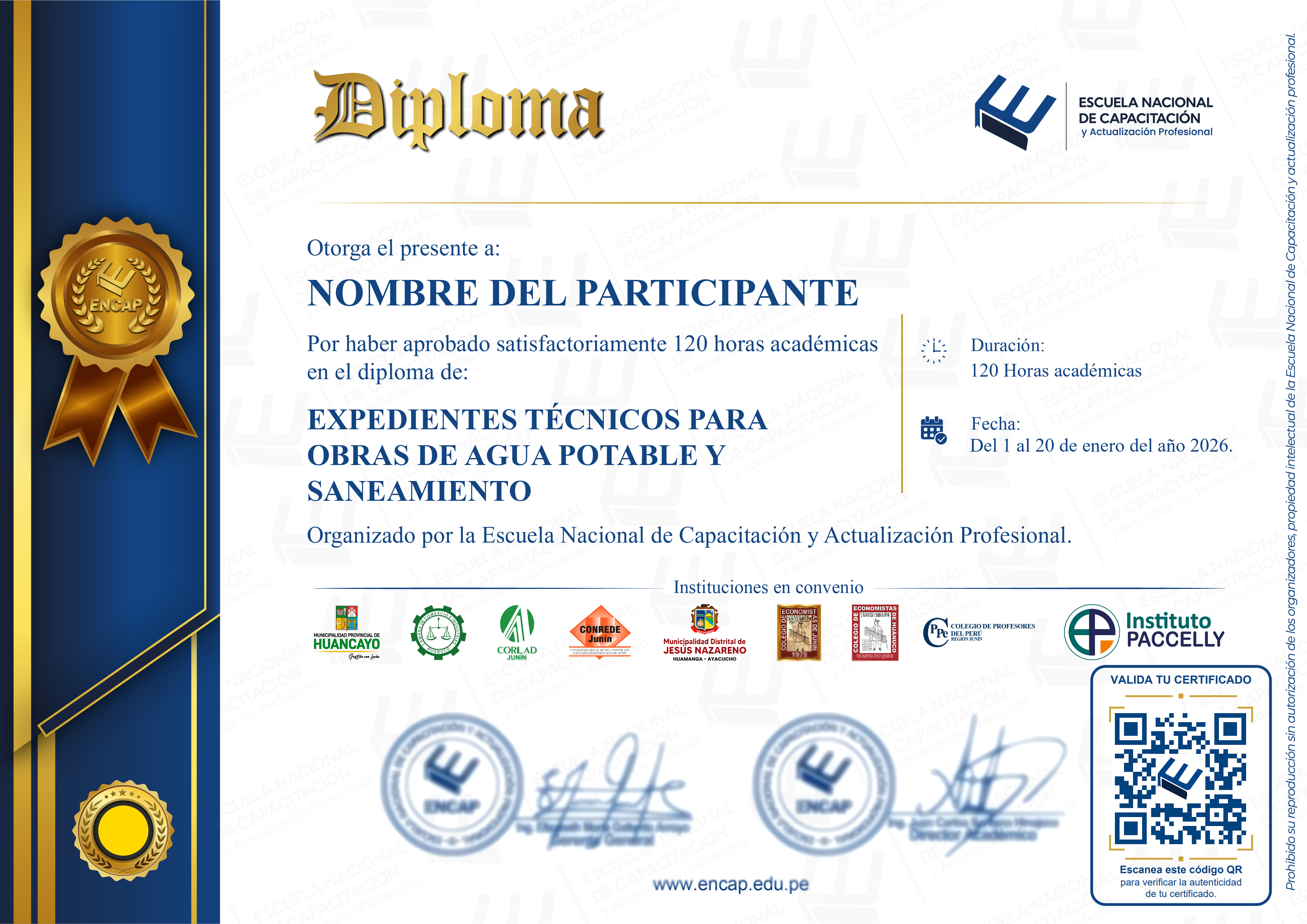 Certificado Especialización