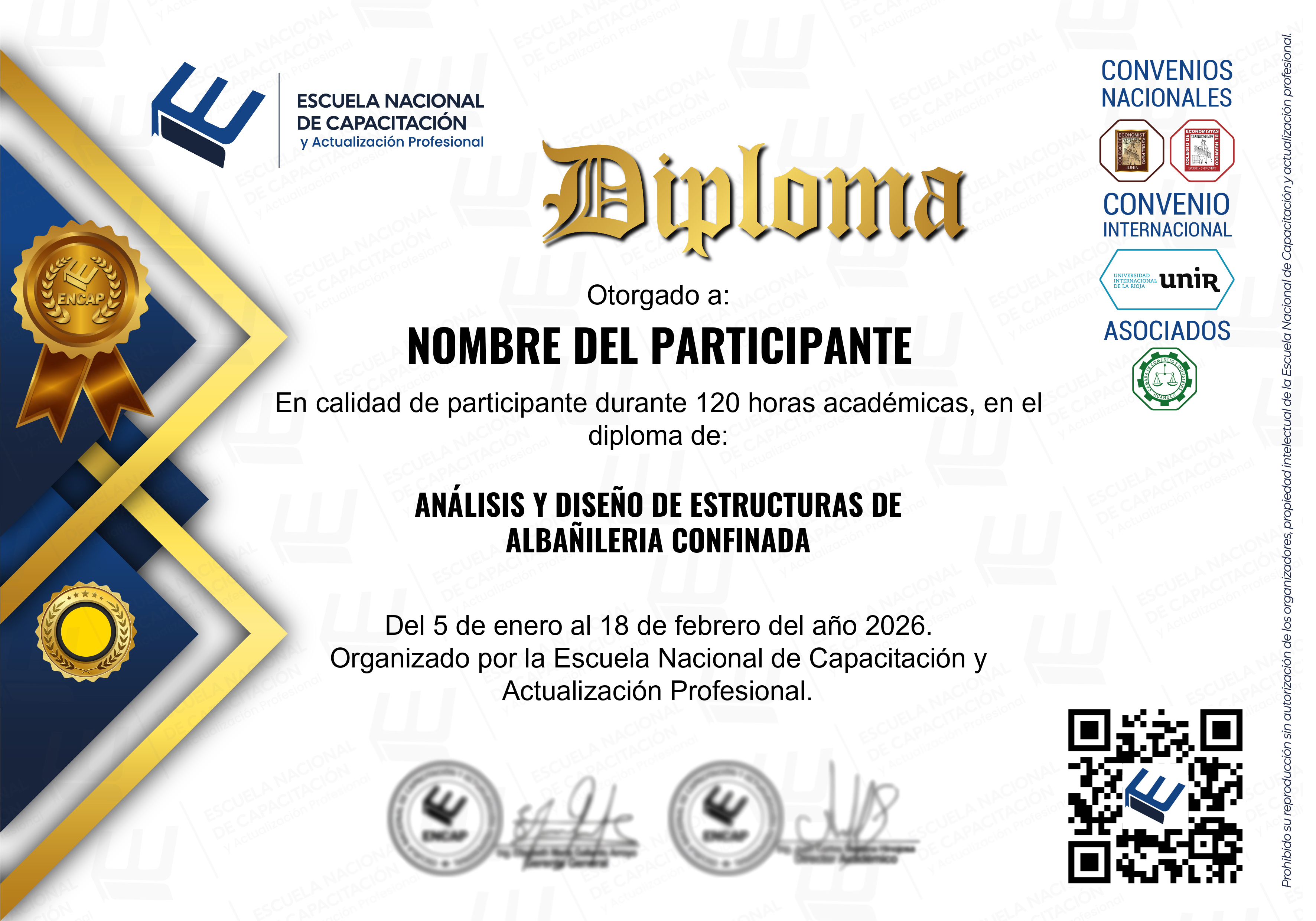Certificado Especialización