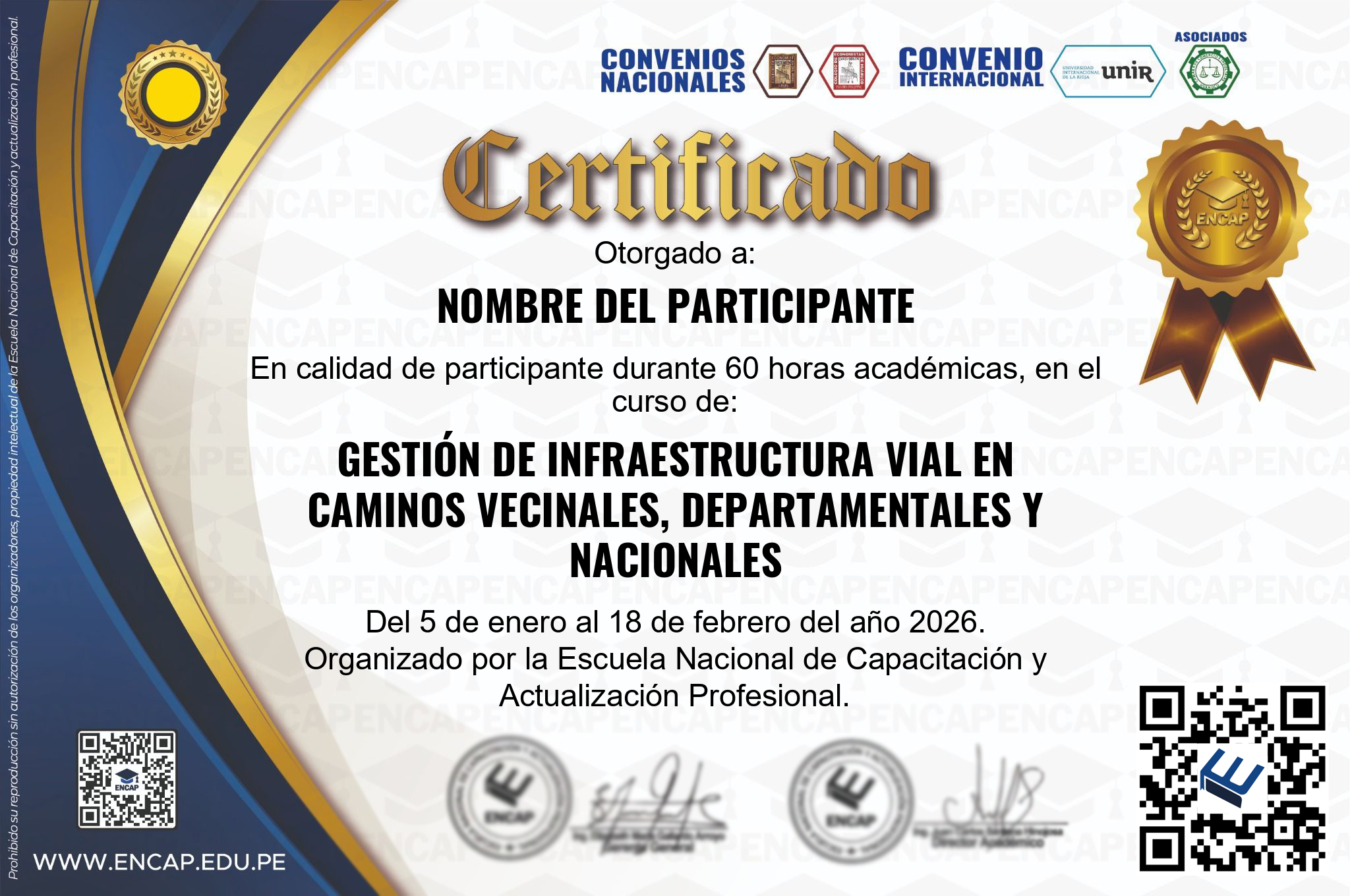 Certificado Especialización