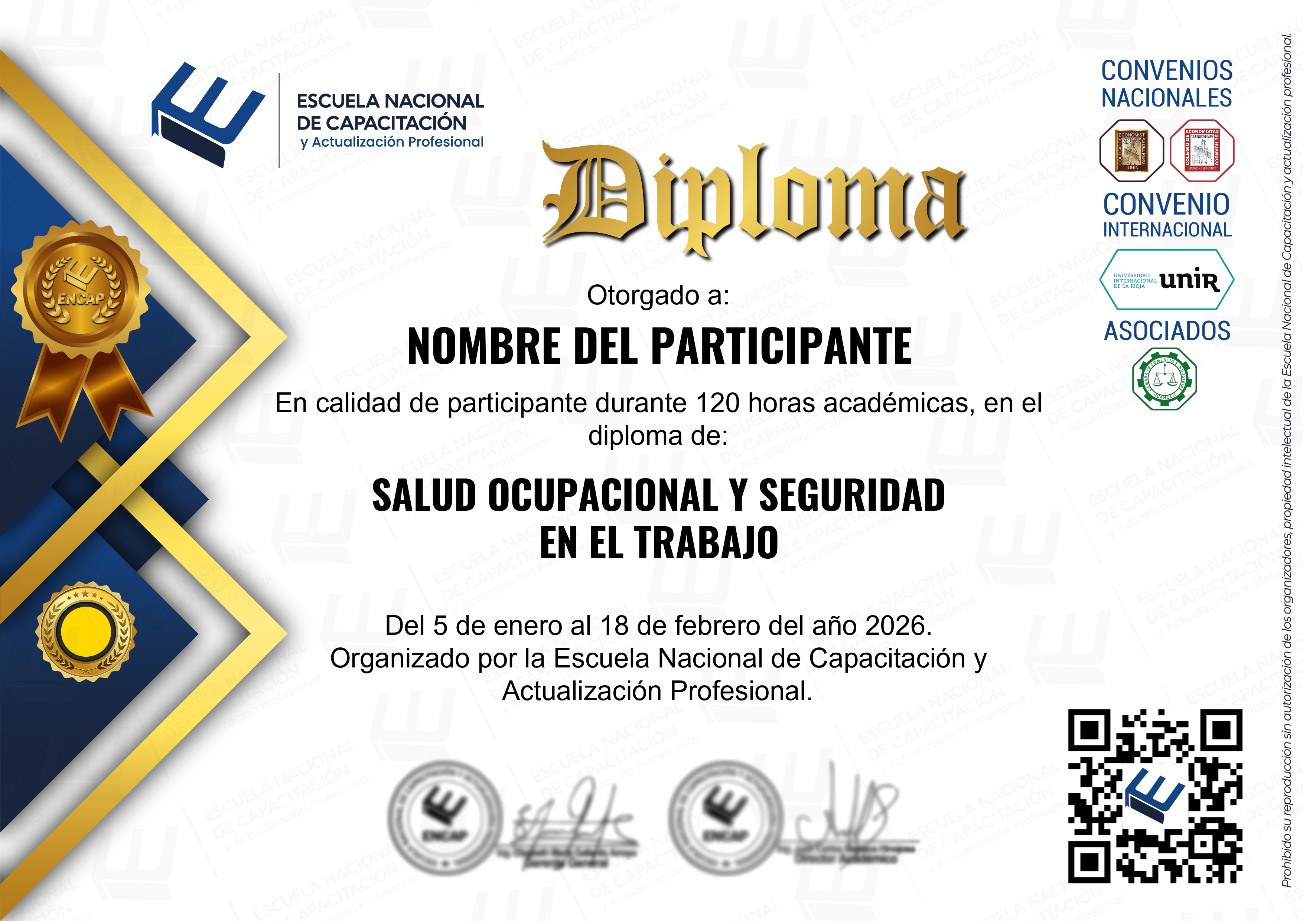 Certificado Especialización