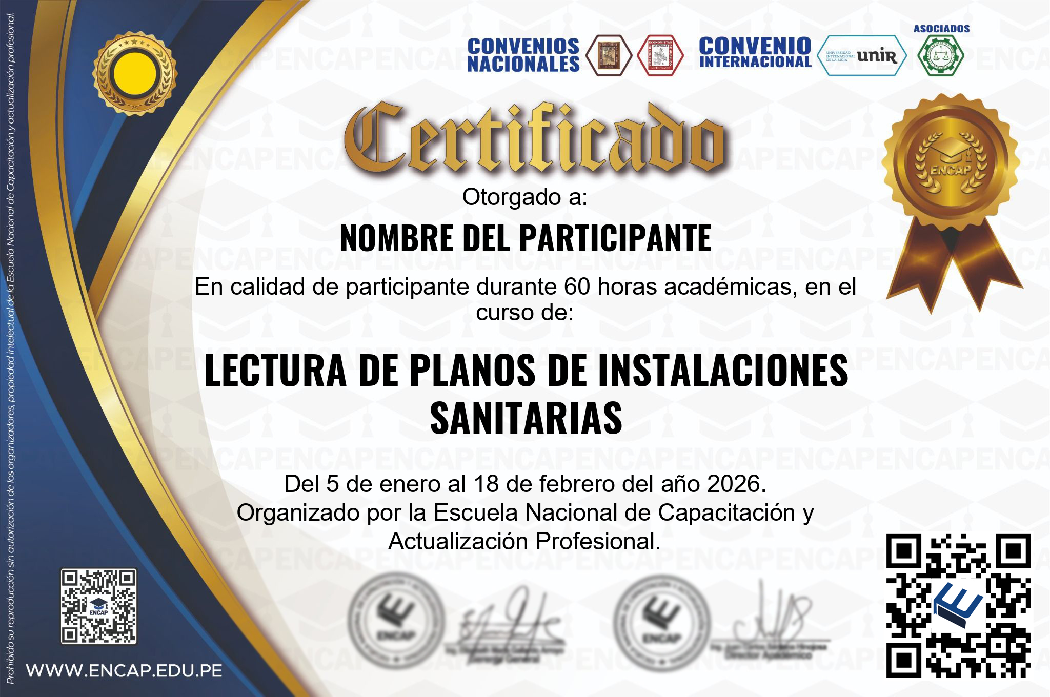 Certificado Especialización