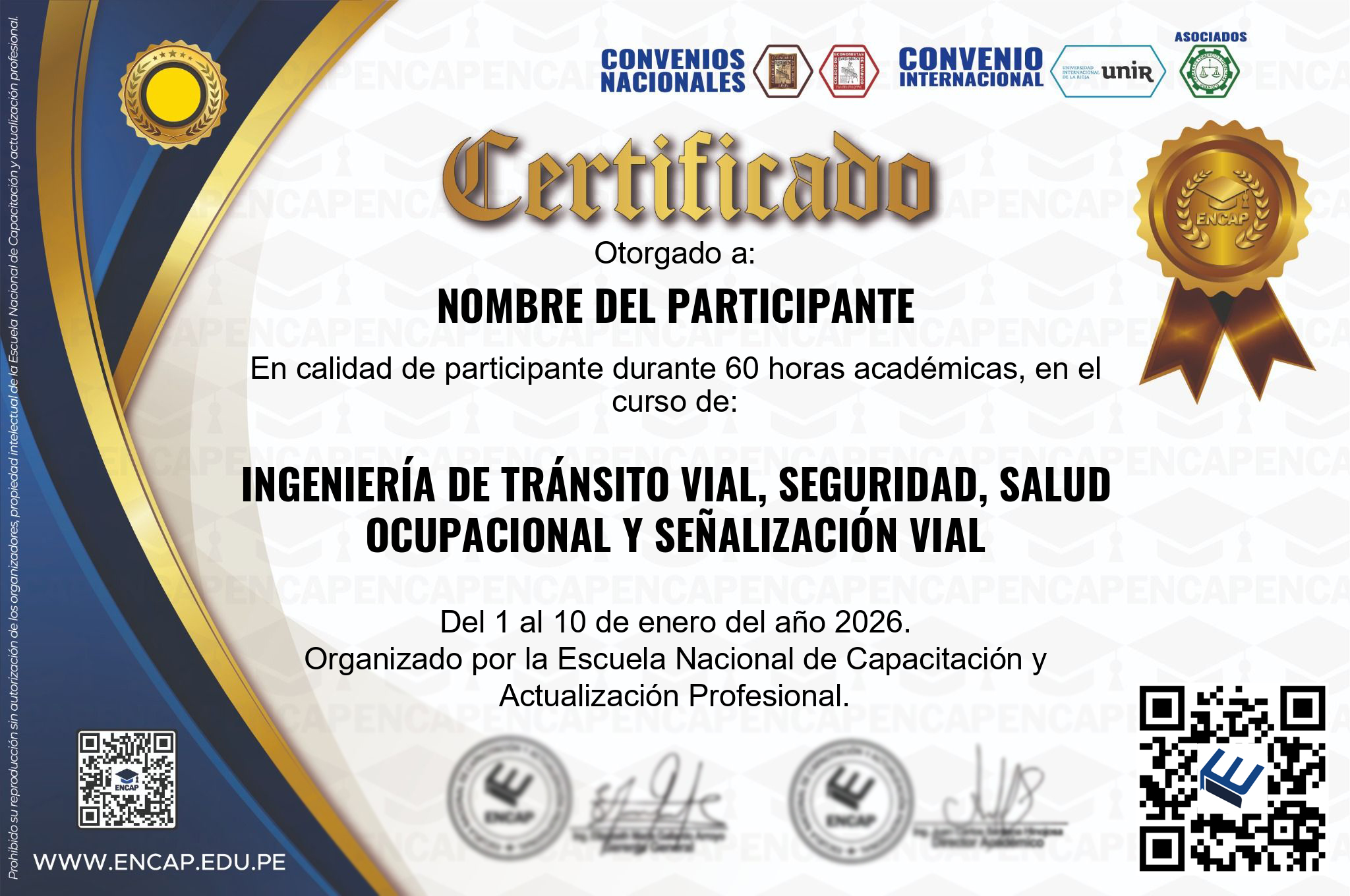 Certificado Especialización