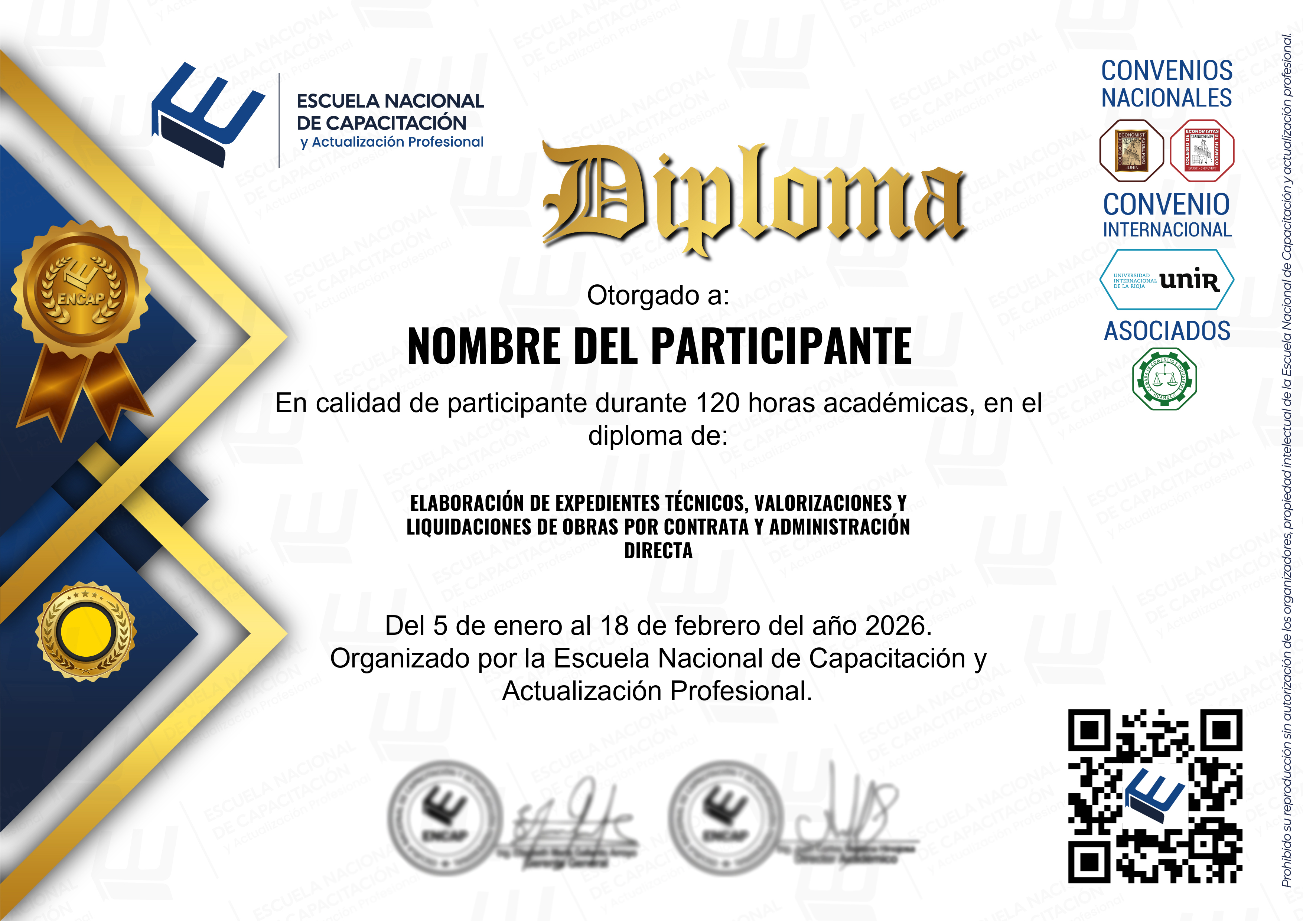 Certificado Especialización