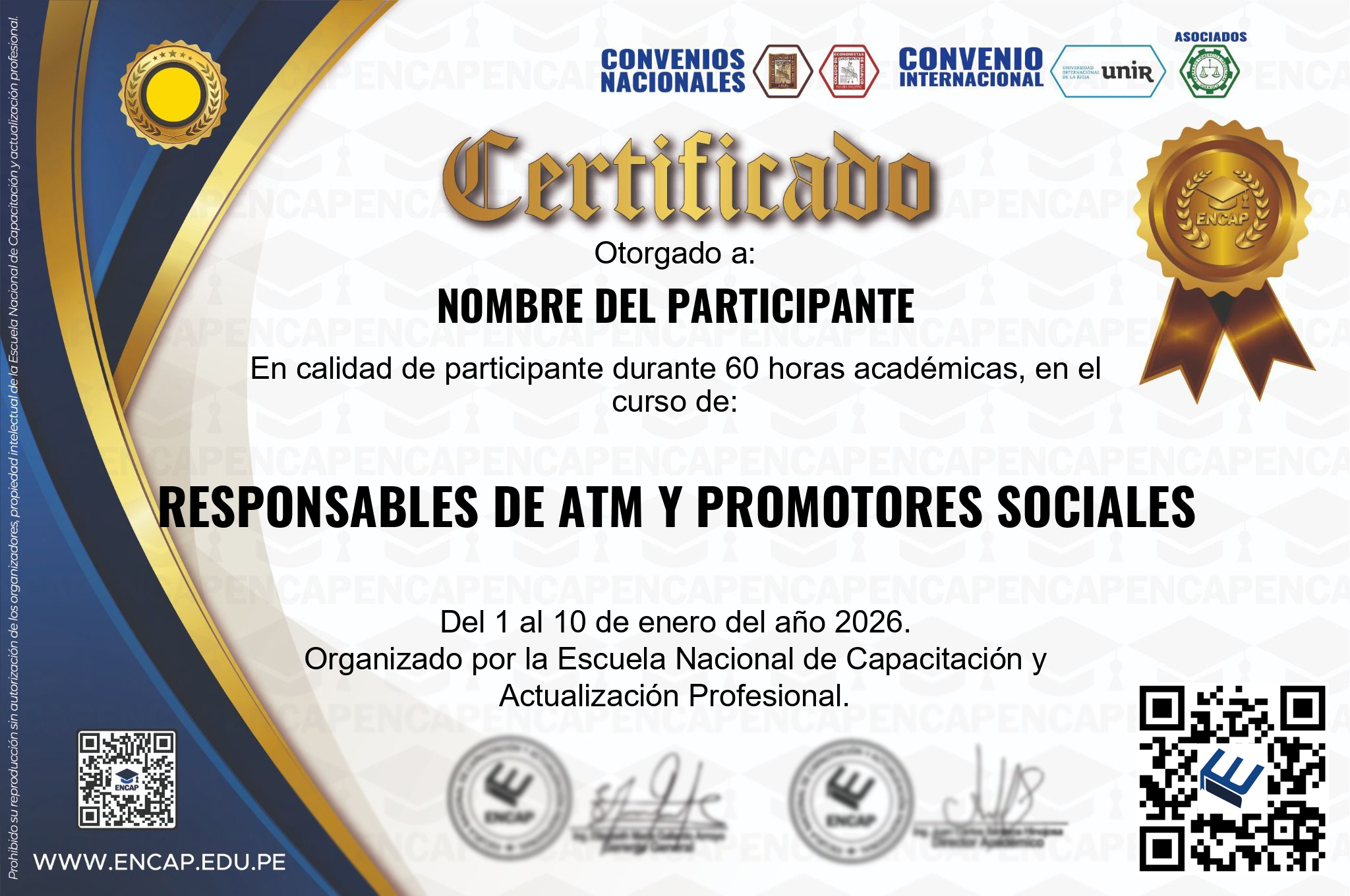 Certificado Especialización