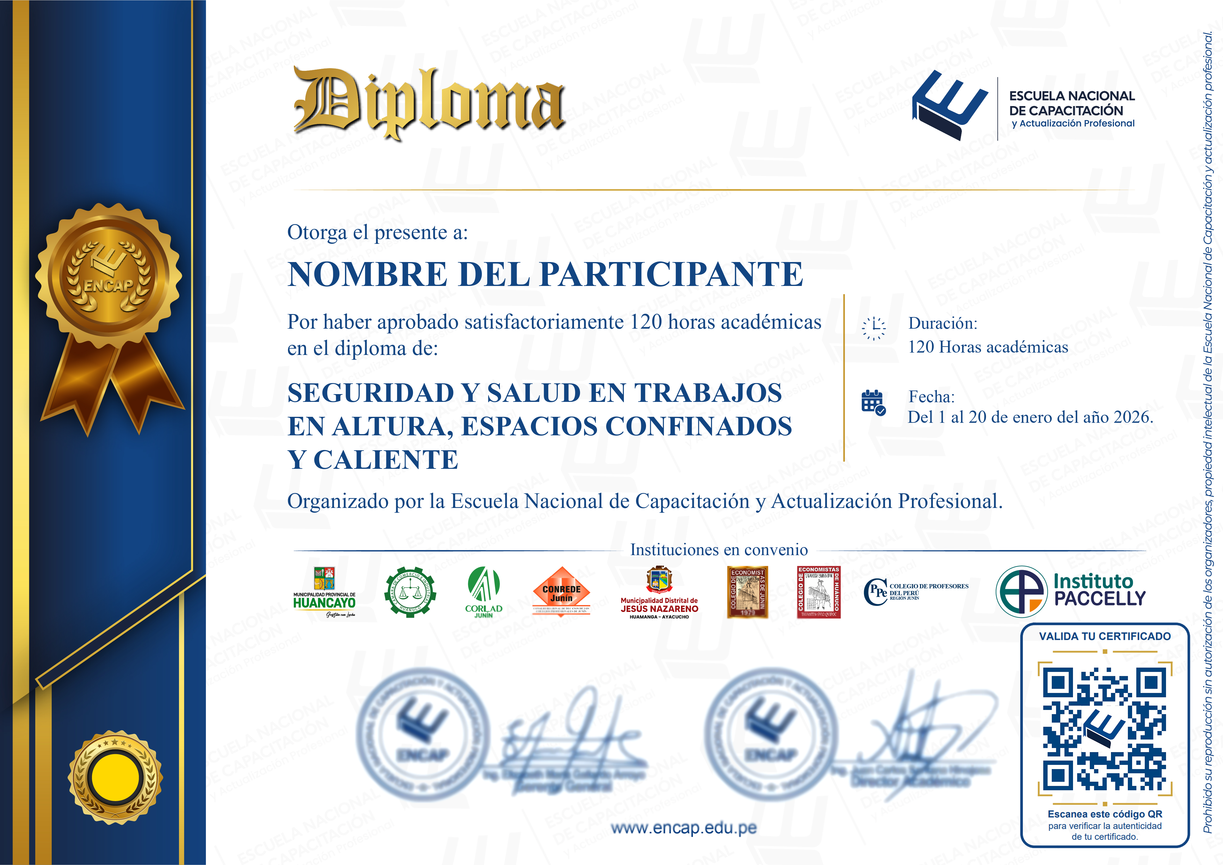 Certificado Especialización