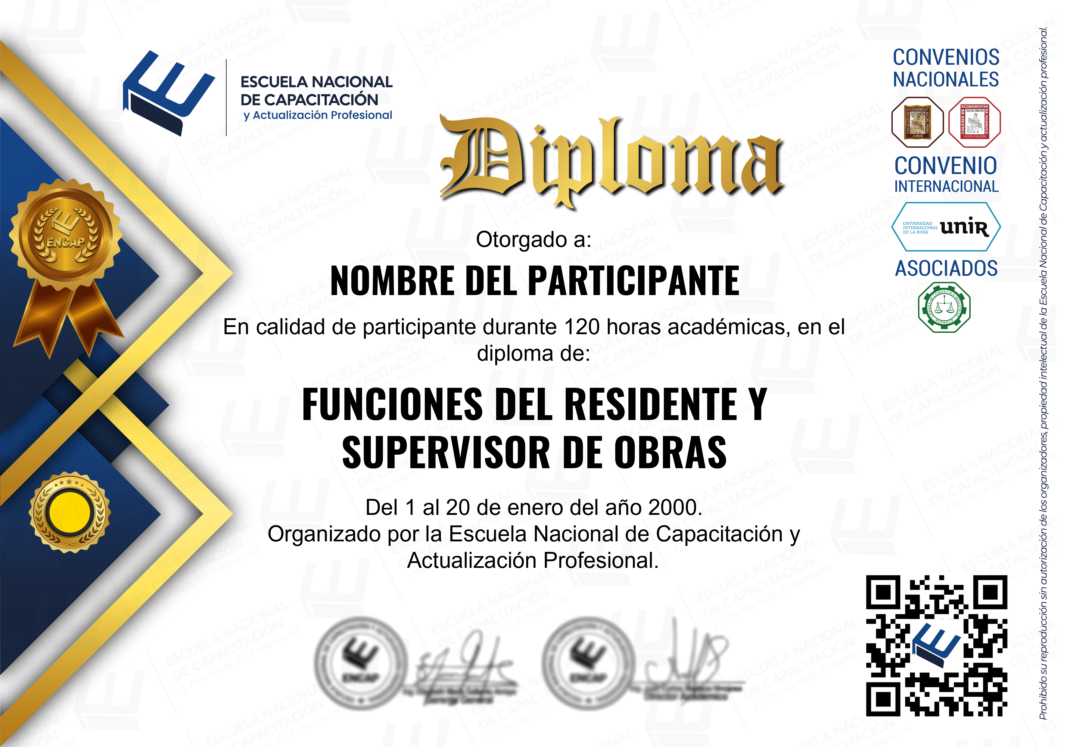 Certificado Especialización