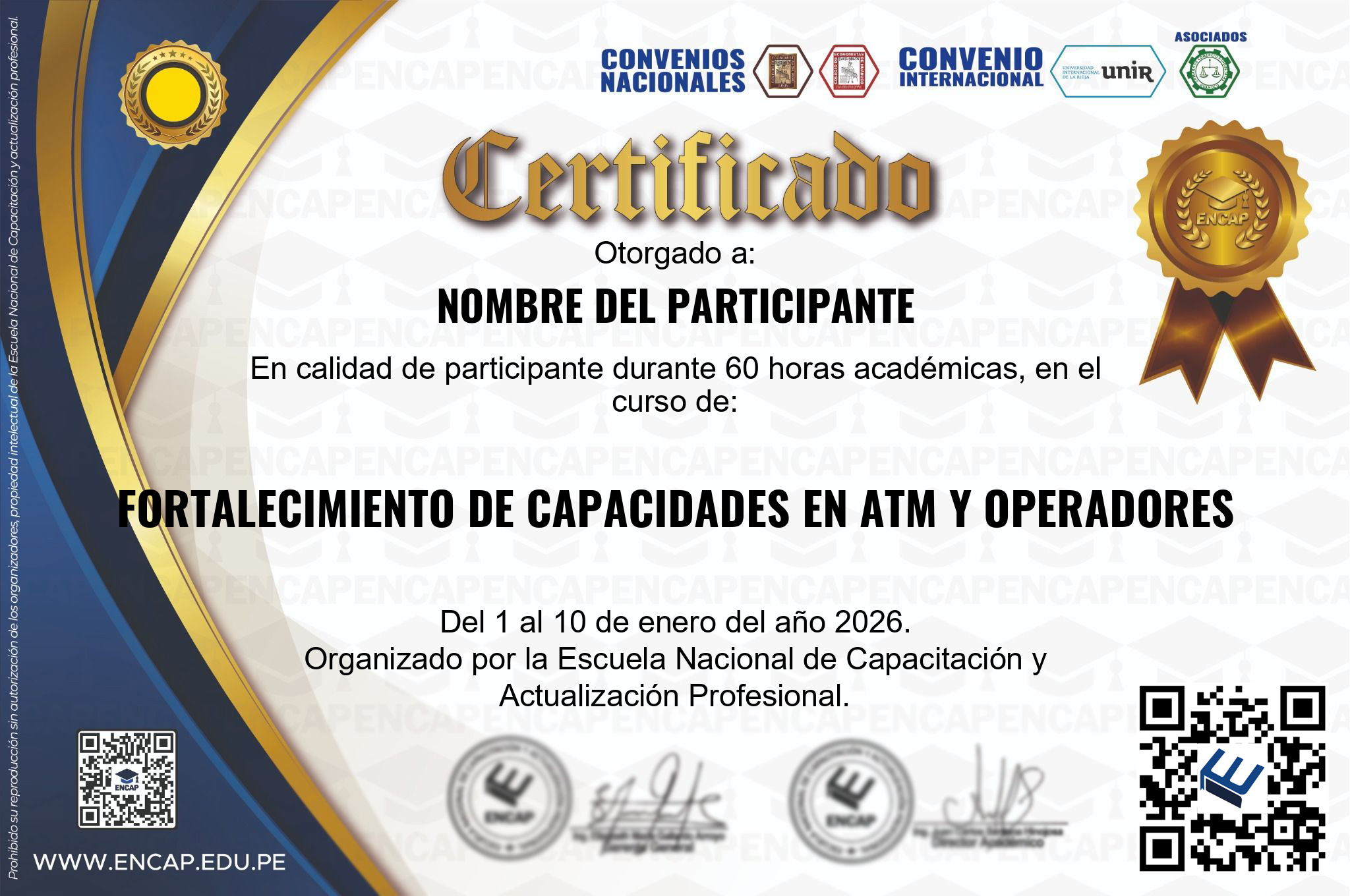 Certificado Especialización